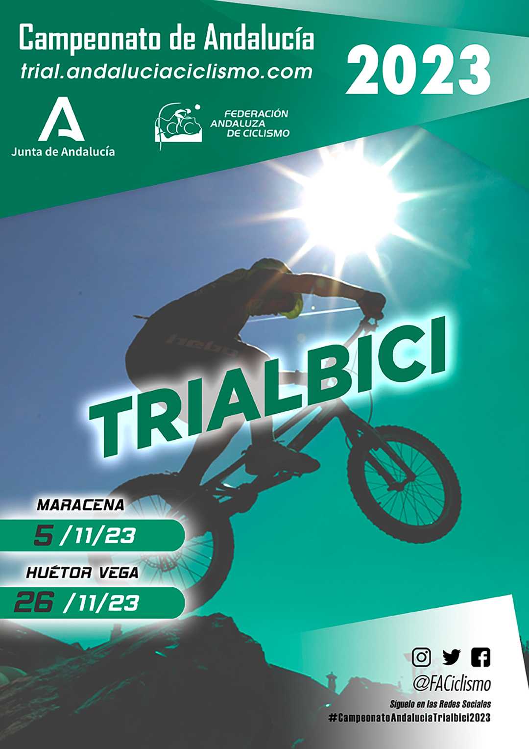 Fechas del Campeonato Andalucía Trialbici 2023