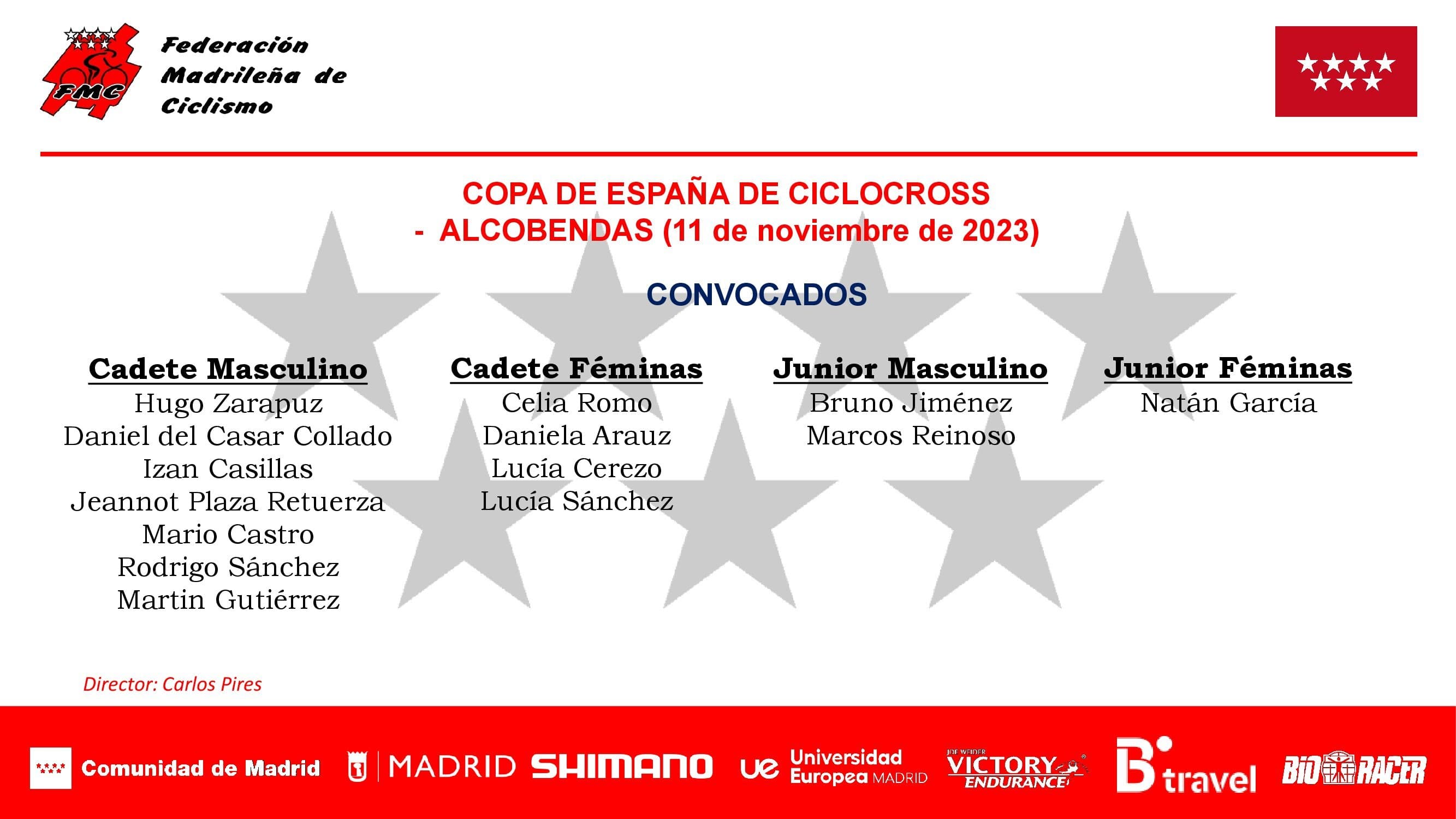 Convocados por la FMC para el XI Ciclocross Ciudad de Alcobendas Enbici - Copa de España