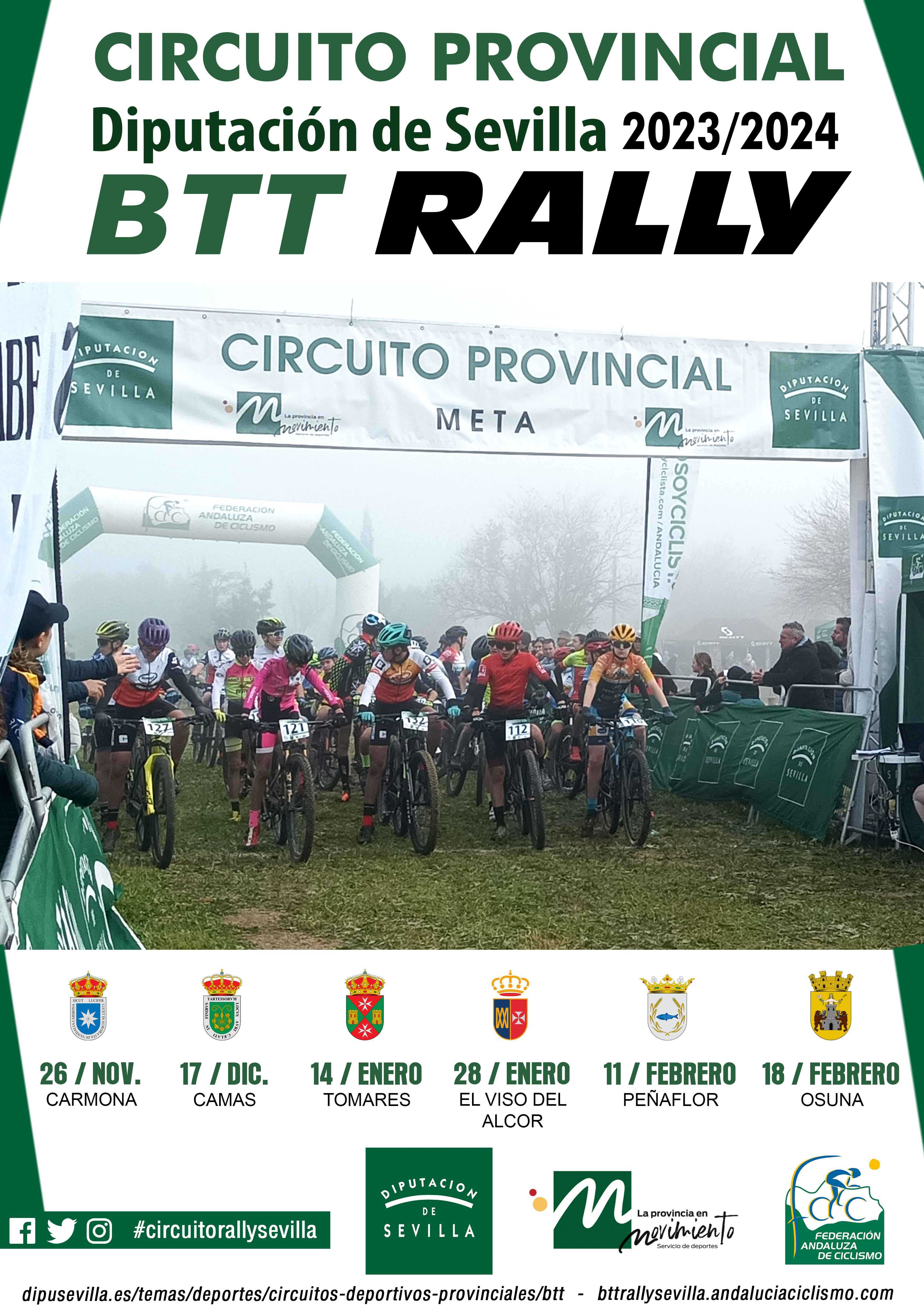 El Circuito Diputación Sevilla BTT Rally 23/24 regresará con la cita de El Viso del Alcor