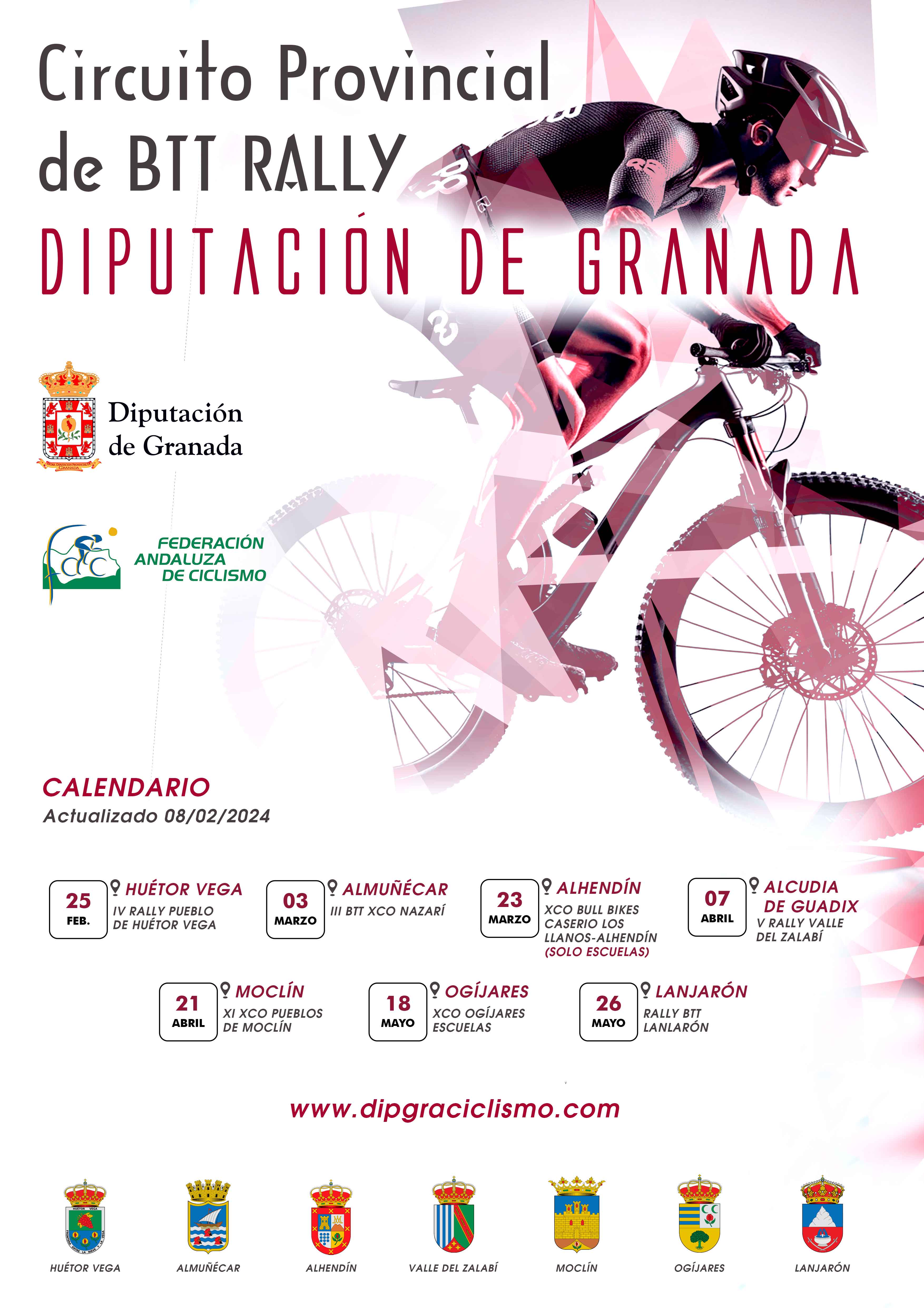 El Circuito Provincial BTT Rally Diputación de Granada 2024 comenzará en Huétor Vega