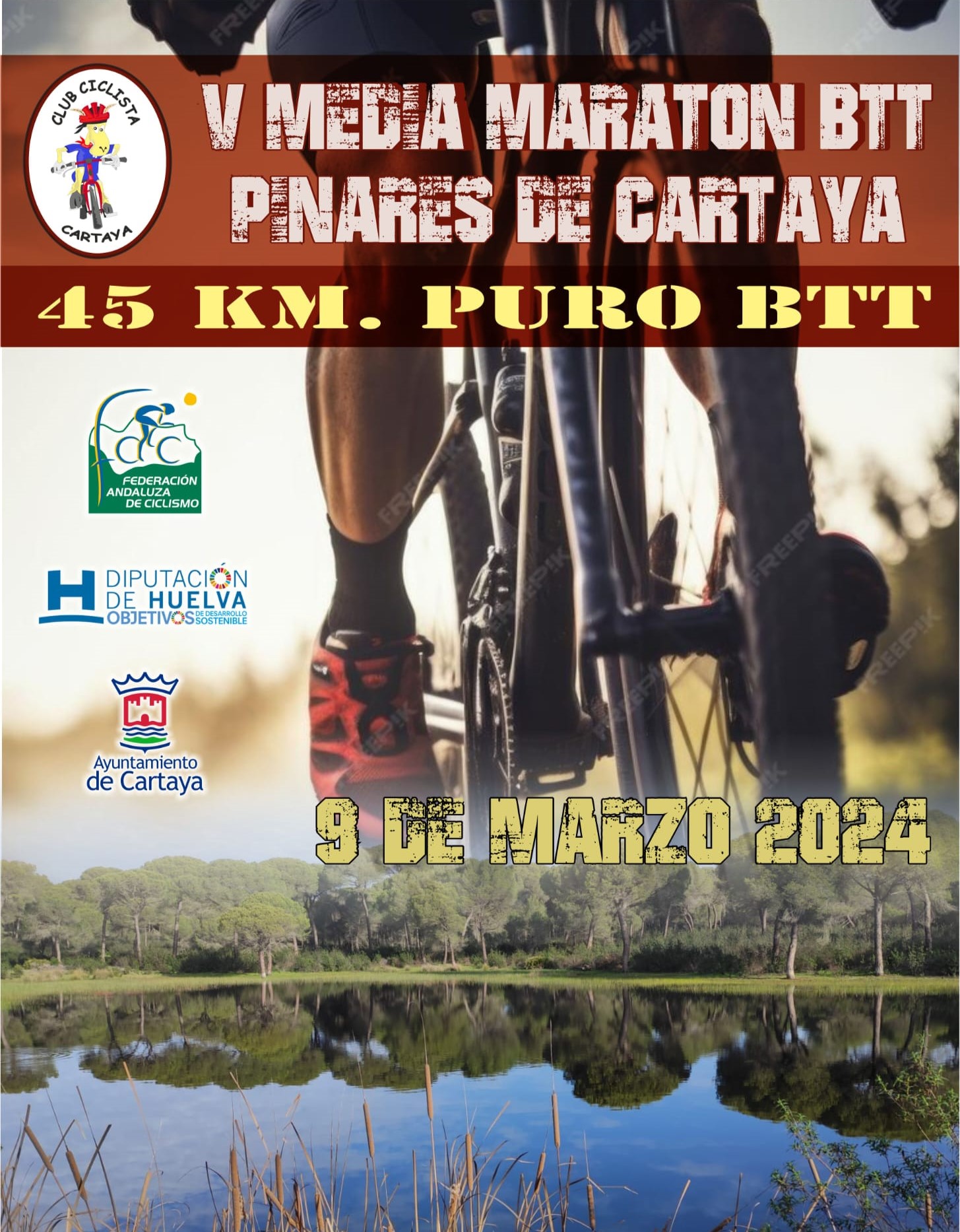 Los Pinares de Cartaya abren el Circuito Diputación Huelva BTT Media Maratón 2024