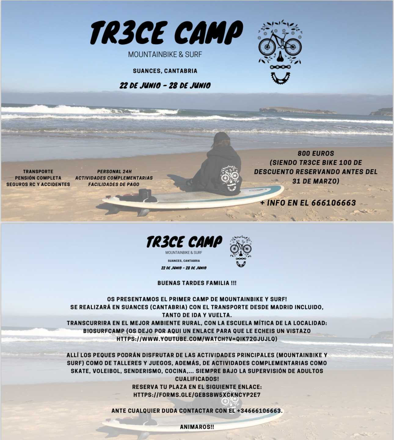 ¡Aventura en Suances! Campamento de Mountainbike y Surf con TR3CE BIKE
