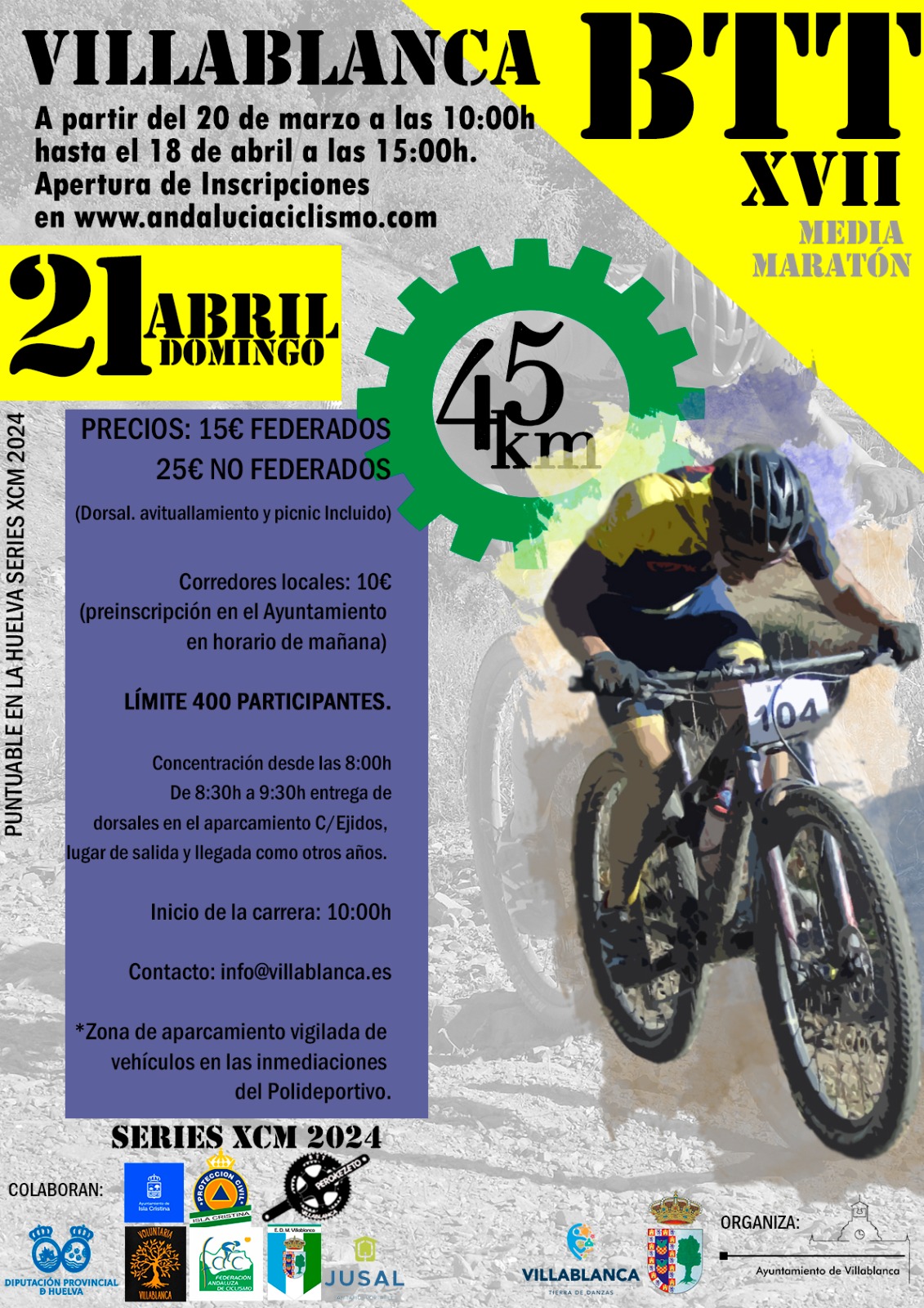 El Circuito Diputación Huelva BTT Media Maratón pone rumbo a Villablanca