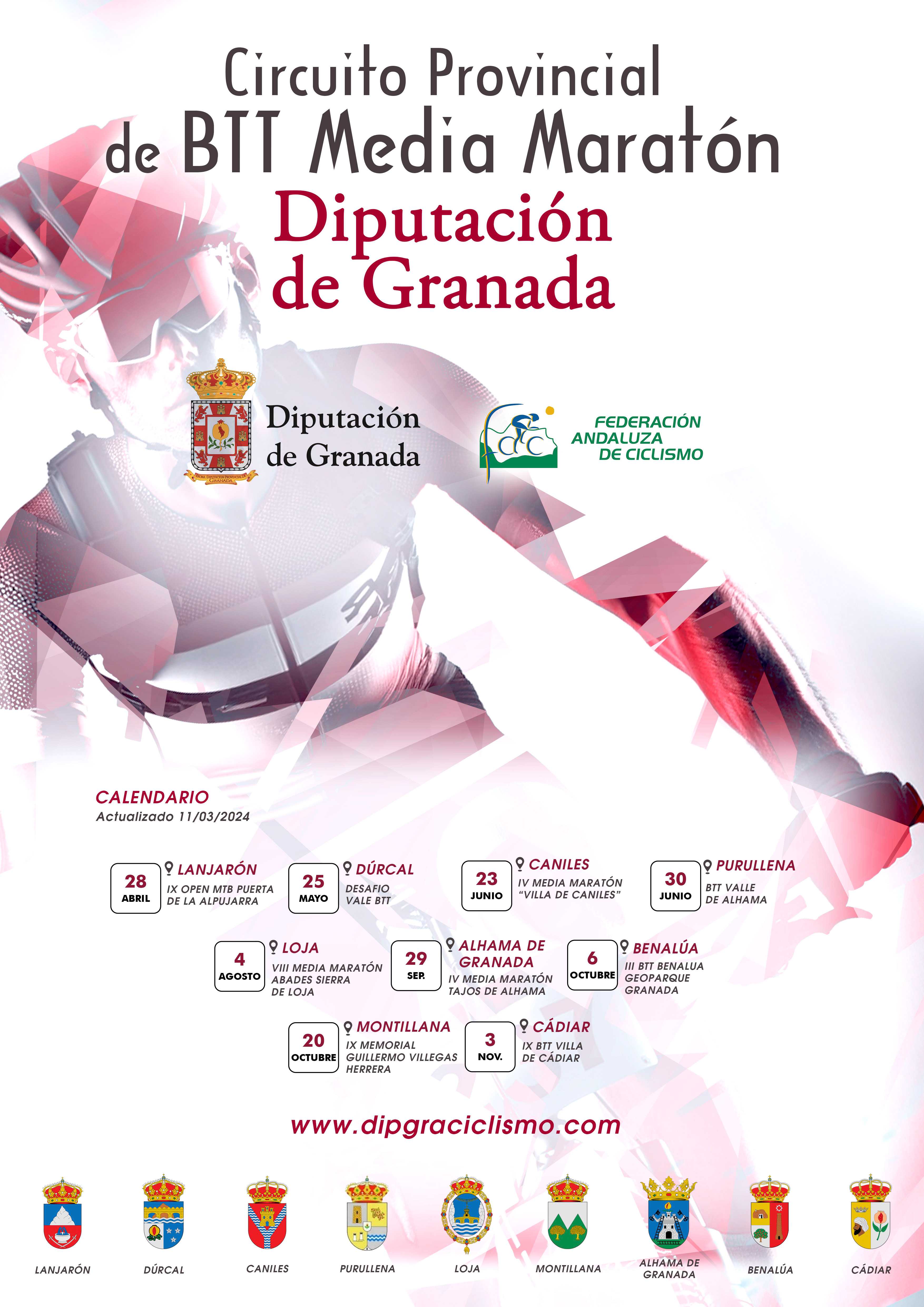 Lanjarón, sede inaugural del Provincial de BTT Media Maratón Diputación de Granada
