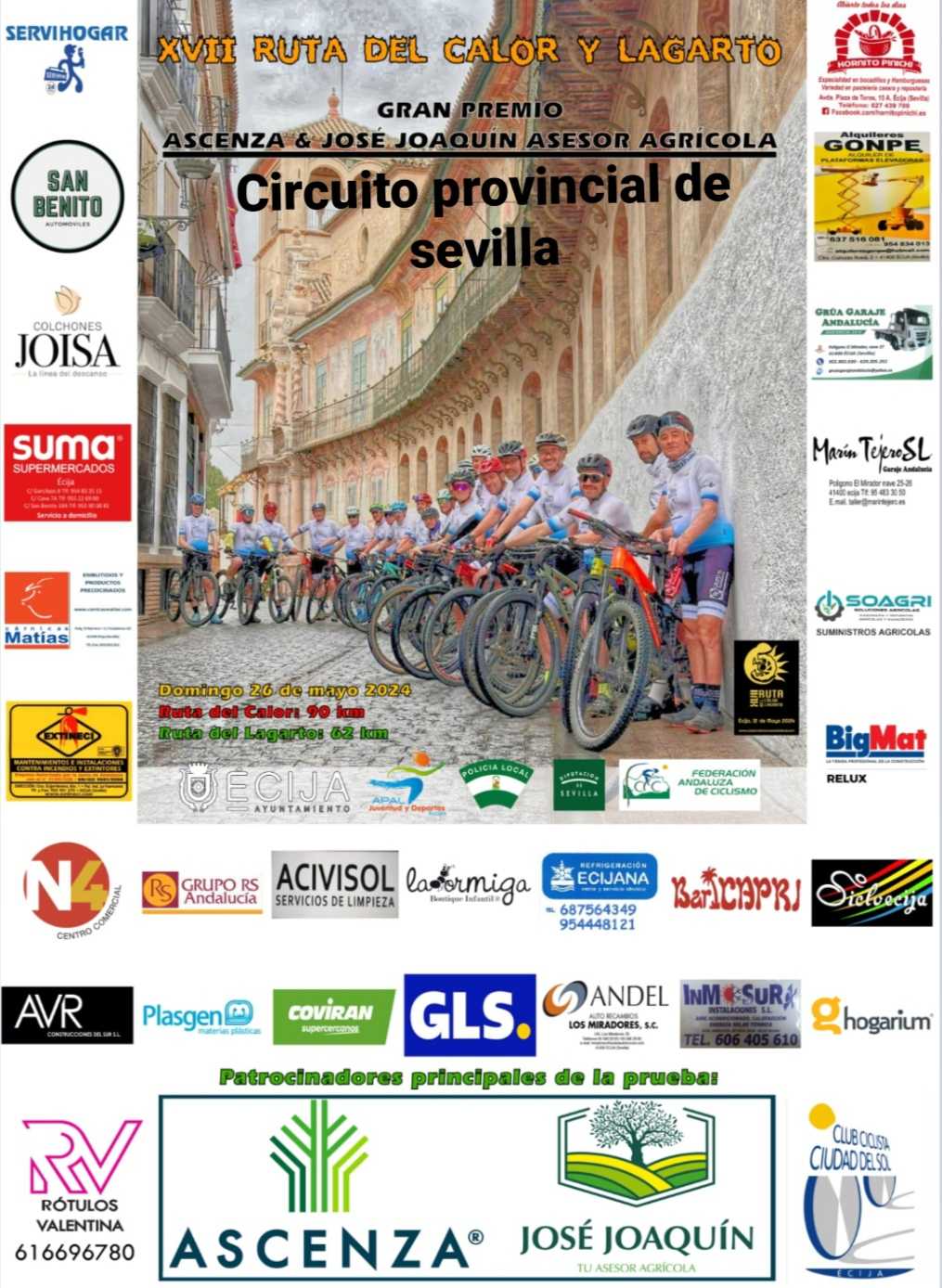 La ‘Ruta de la Calor’ de Écija cerrará la primera parte del Circuito Sevilla BTT Maratón