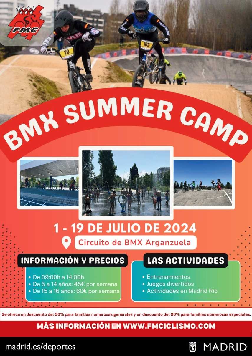 Nueva edición del Campamento de Verano de BMX en Arganzuela