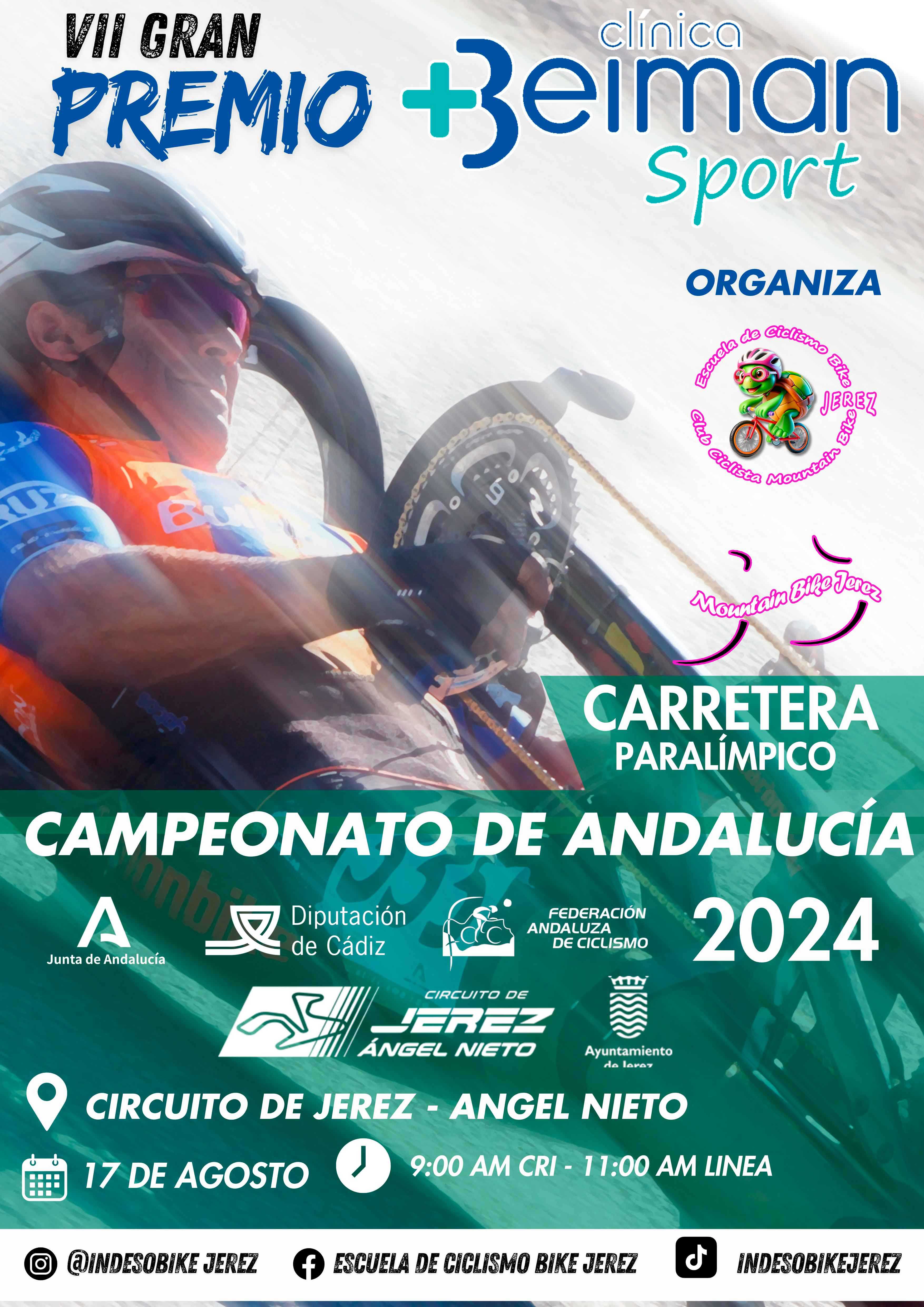 El Circuito de Jerez acogerá el Campeonato Andalucía Paralímpico de Carretera 2024