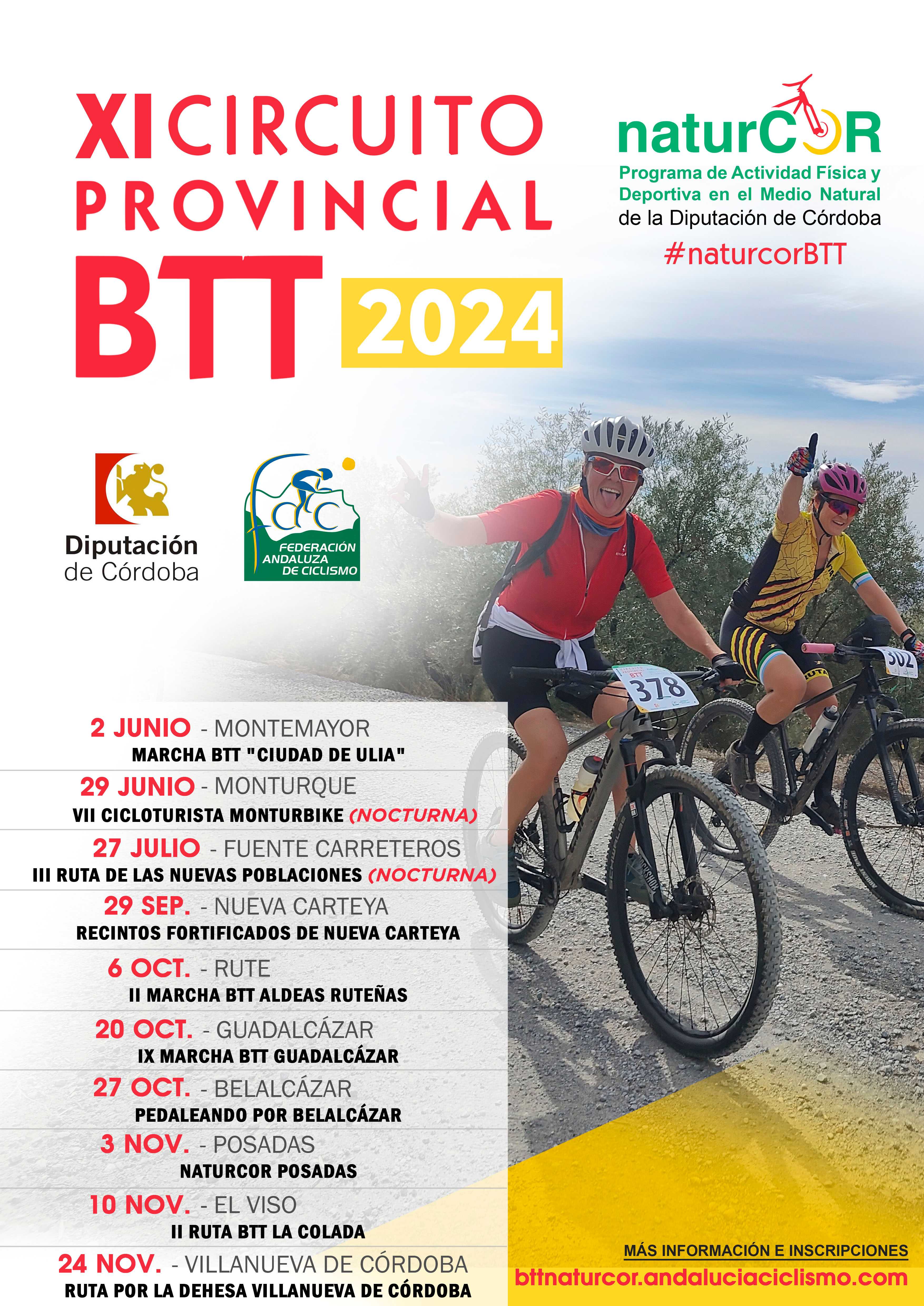 Fuente Carreteros espera al NaturCor con su ruta nocturna de BTT