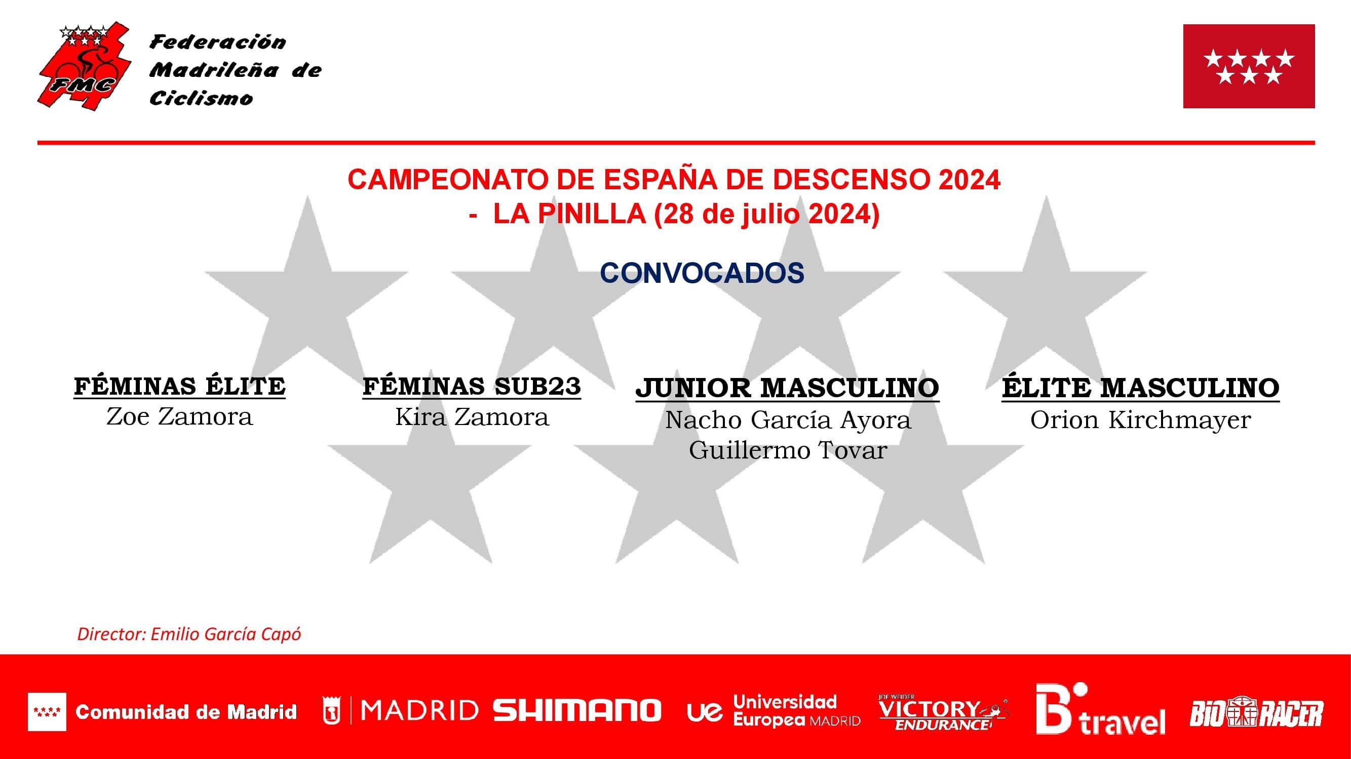 Convocados por la FMC para el Campeonato de España de Descenso 2024