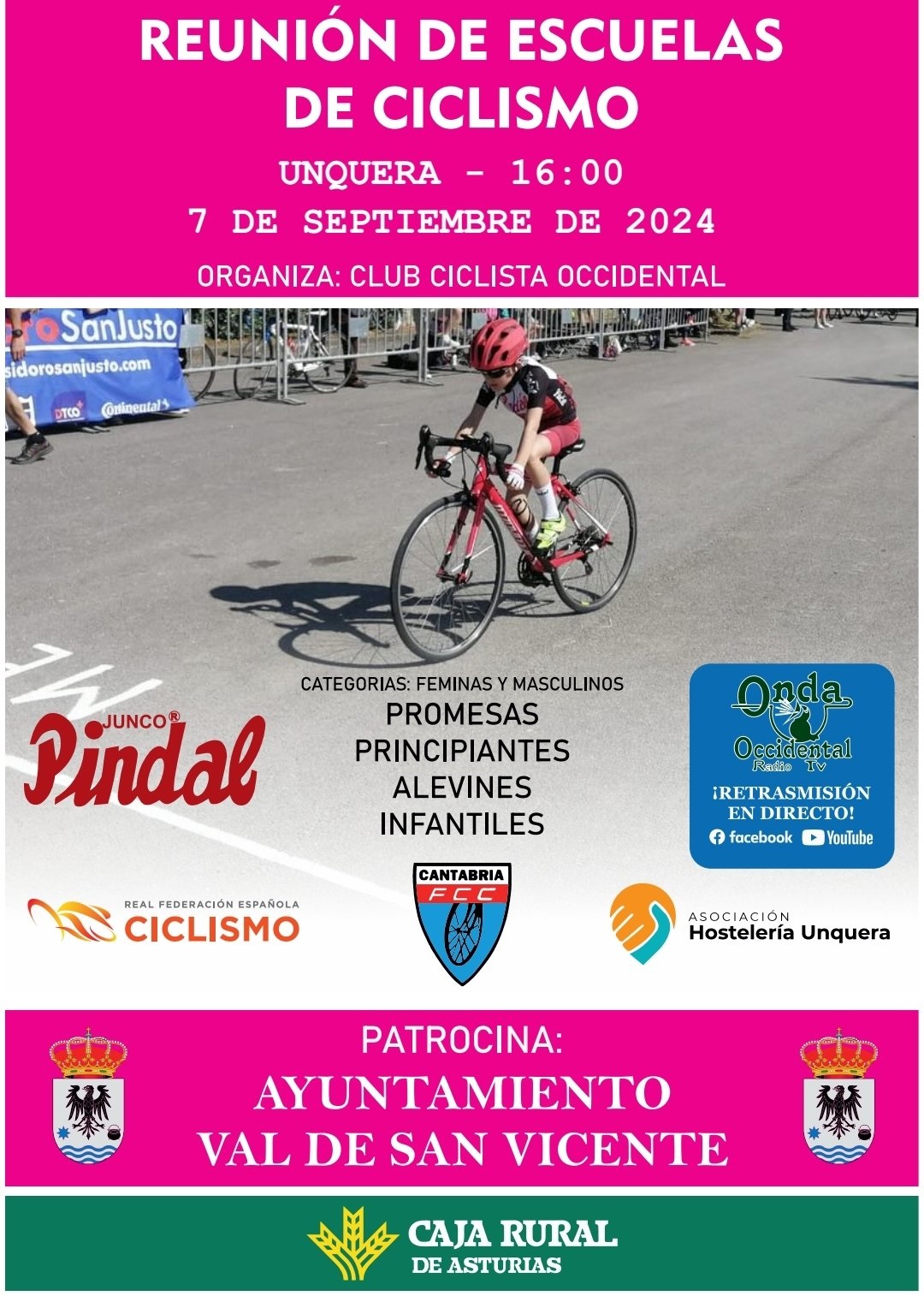 El Trofeo San Fructuoso cadete en Lamiña y las Escuelas en Unquera (Carretera) y Comillas(Btt) son las citas del fin de semana