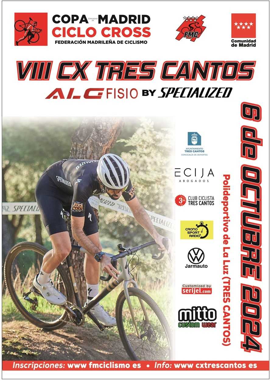 El 6 de octubre se disputará la segunda prueba de la Copa de Madrid de Ciclocross en Tres Cantos