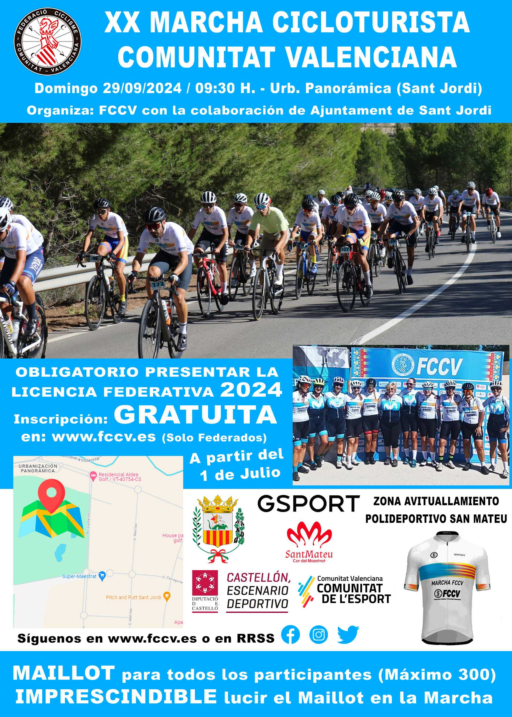 Presentada la XX edición de la Marcha Cicloturista Comunitat Valenciana que tendrá lugar el próximo domingo 29 de septiembre