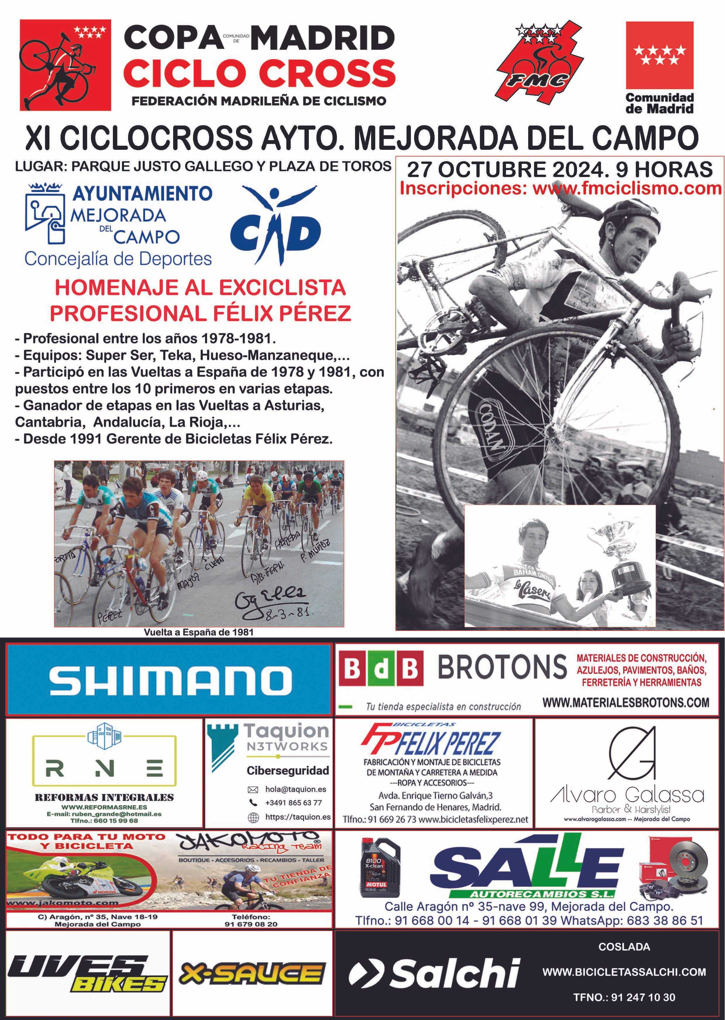 Llega la 11ª edición del Ciclocross de Mejorada del Campo