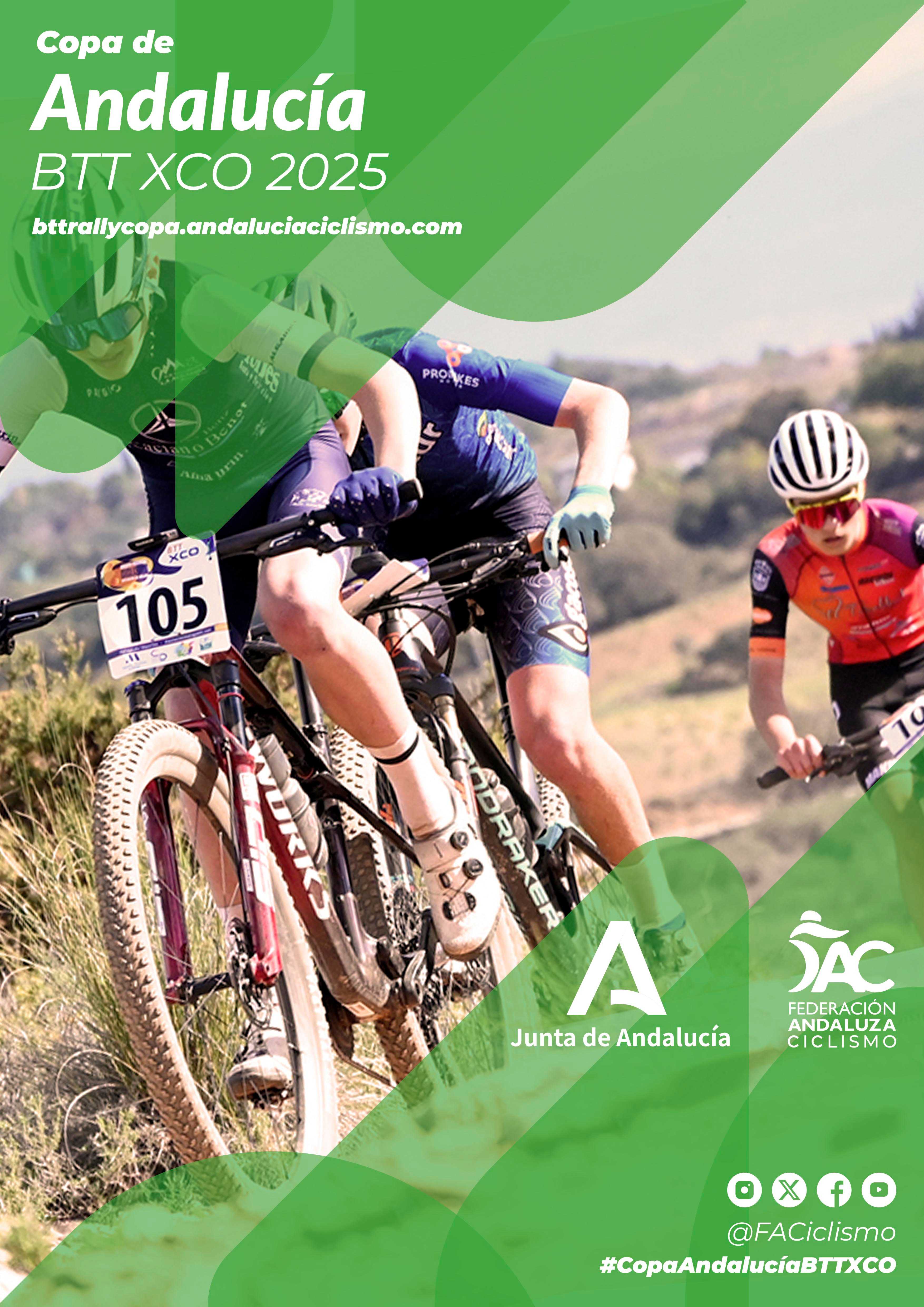 Fechas de la Copa Andalucía BTT XCO, Maratón y Media Maratón 2025