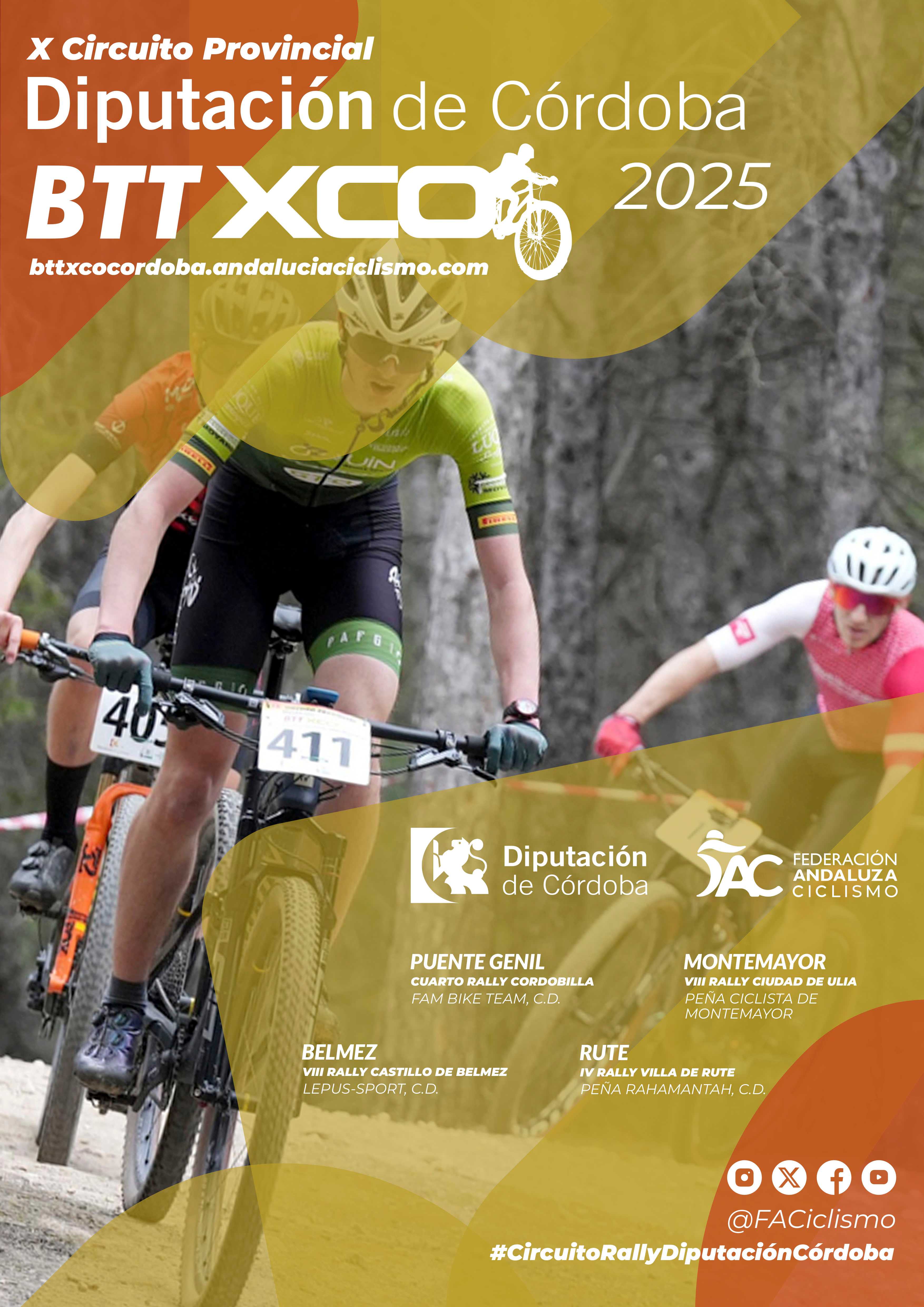 Fechas del X Circuito Diputación de Córdoba BTT XCO 2025