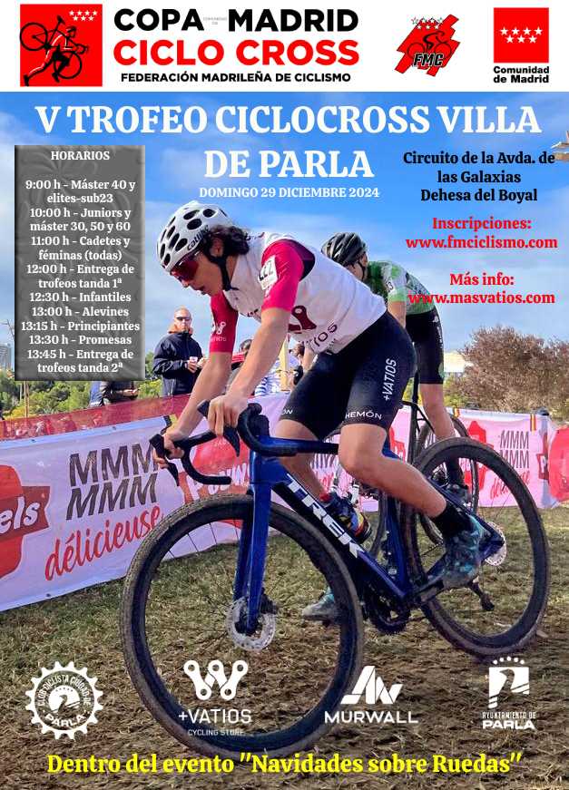 EL V TROFEO CICLOCROSS VILLA DE PARLA PONDRÁ COLOFÓN A LA XX COPA COMUNIDAD DE MADRID