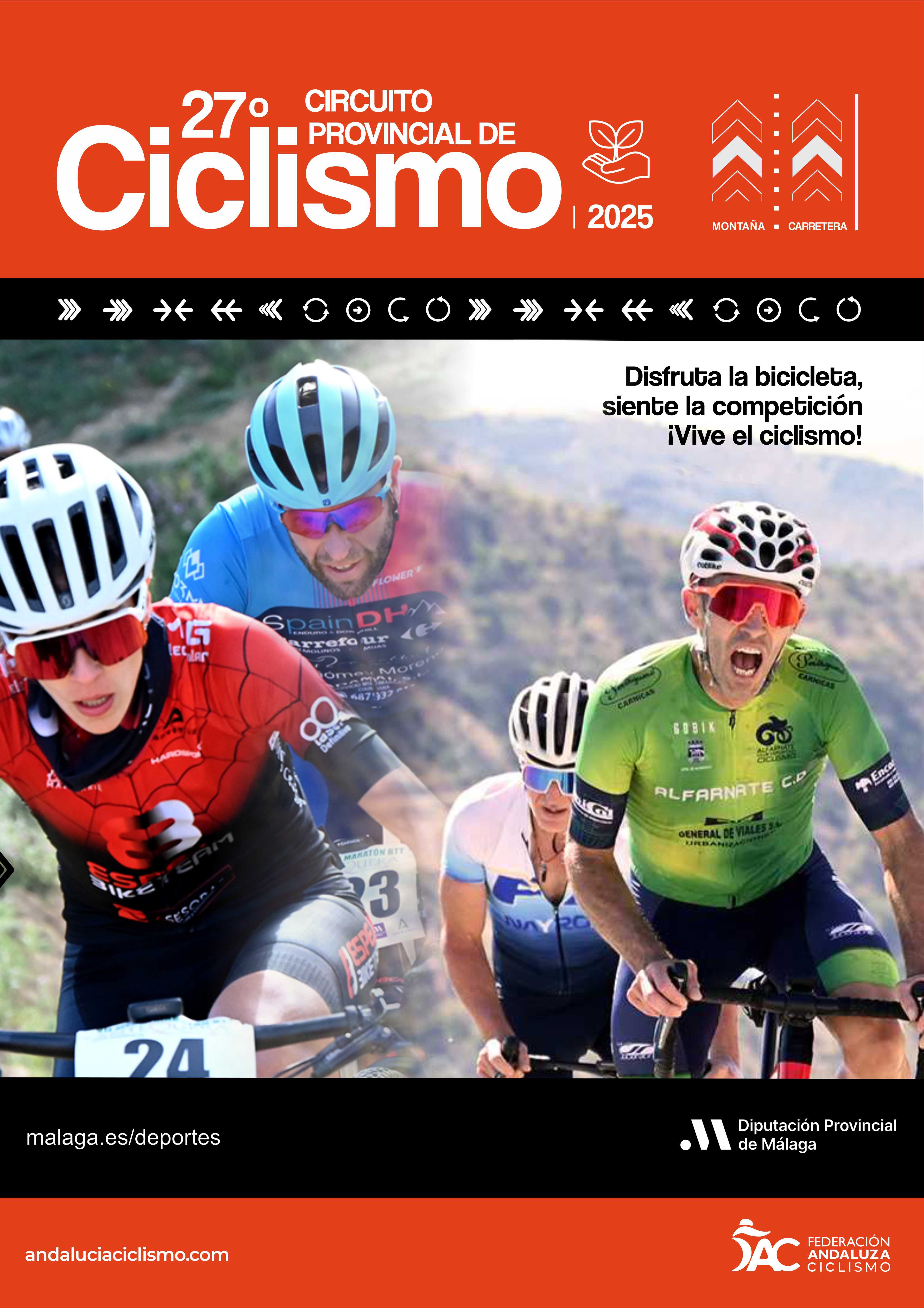 Fechas del XXVII Circuito Provincial de Ciclismo Diputación de Málaga