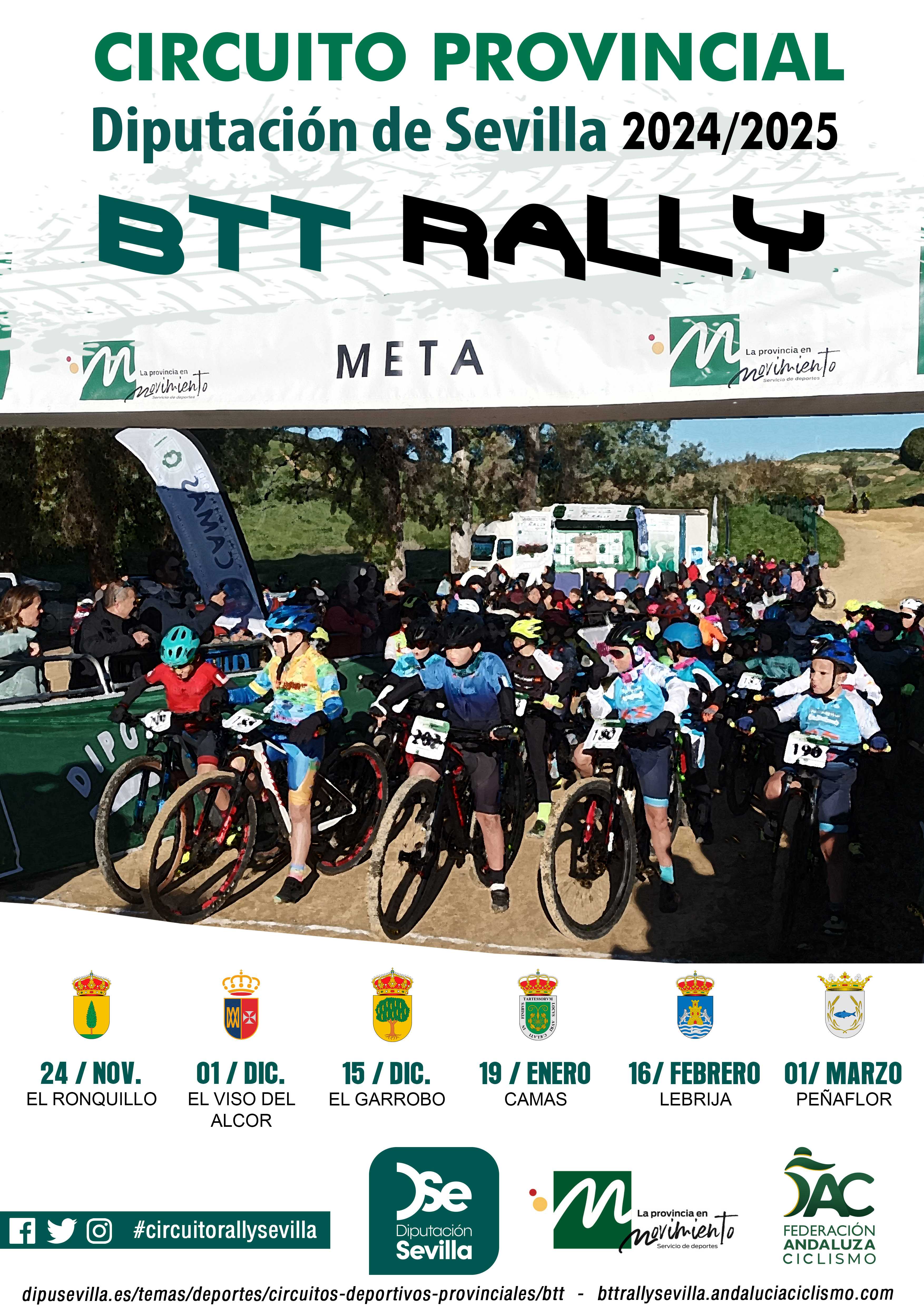 Lebrija retomará el Circuito Diputación de Sevilla BTT Rally 2024/25