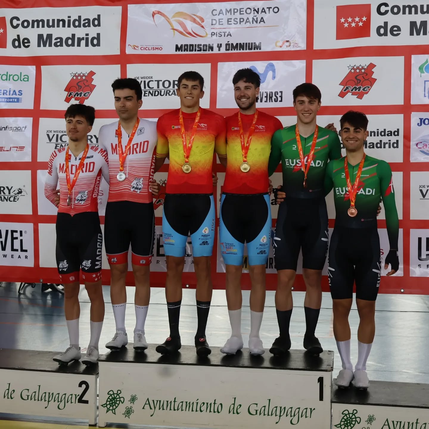 Los pistards madrileños se hacen con 2 oros y 2 platas en el Campeonato de España de Ómnium y Madison