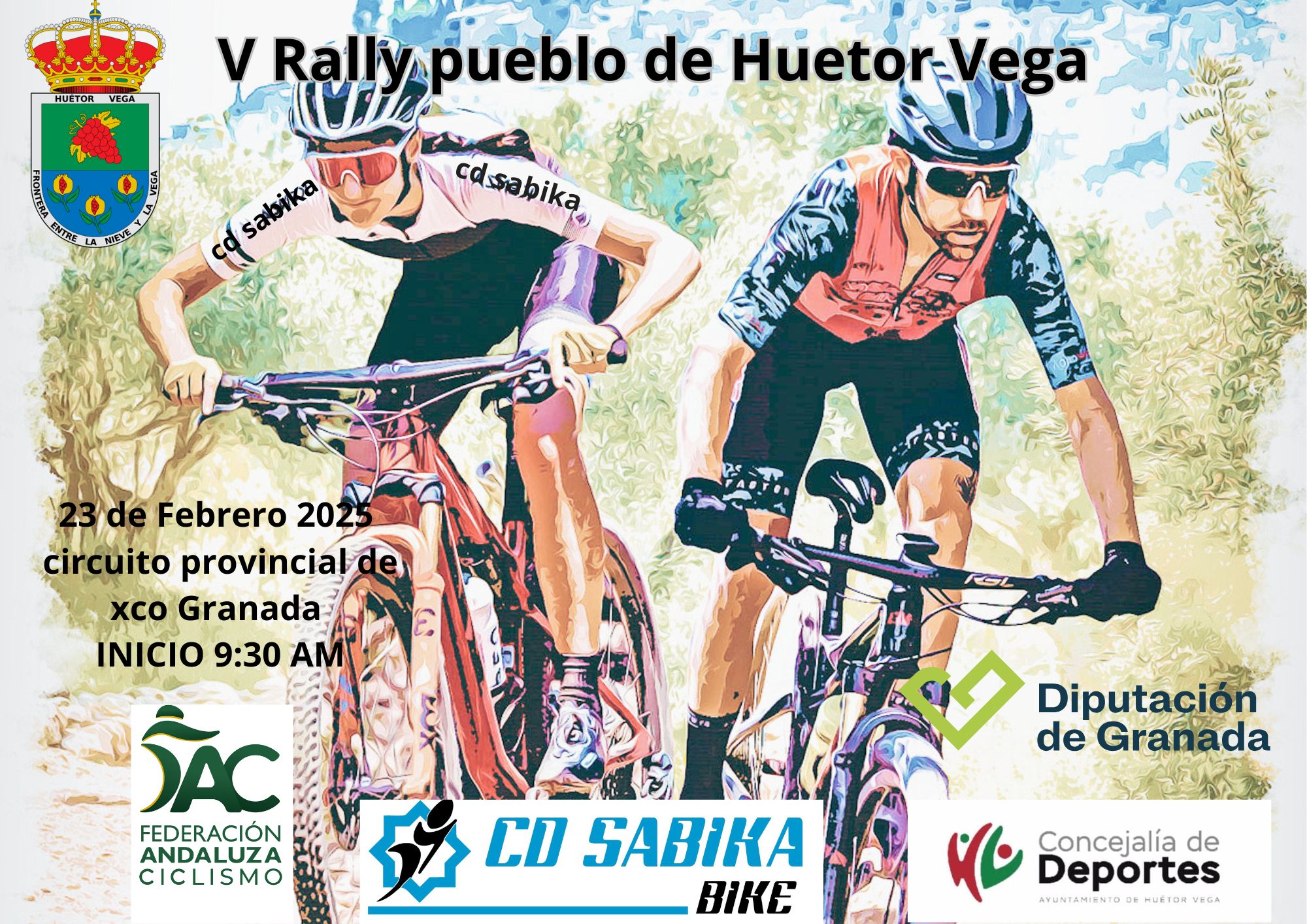 Huétor Vega cerrará un intenso mes de febrero para el Circuito BTT Rally Diputación Granada 2025