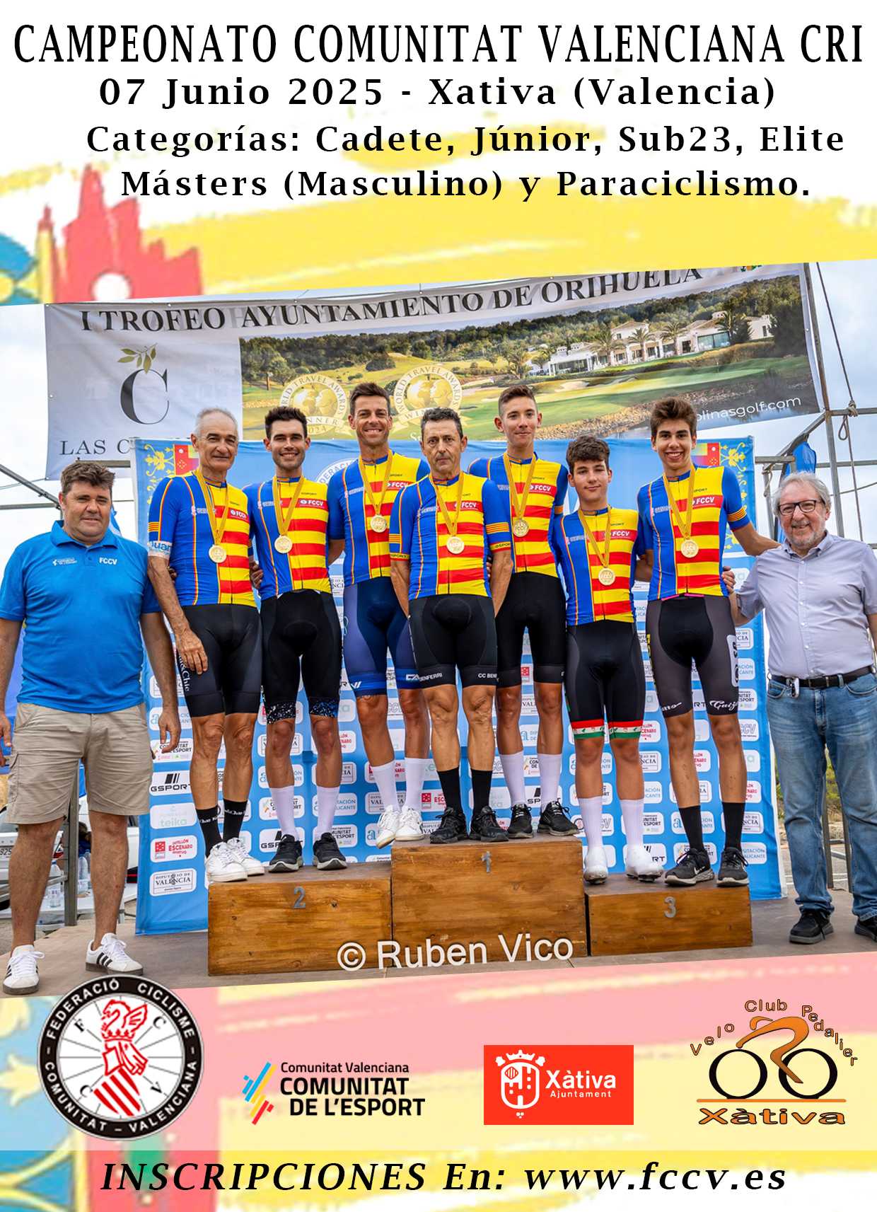 Abiertas las inscripciones el Campeonato Autonómico de CRI de las categoría masculinas y paraciclismo