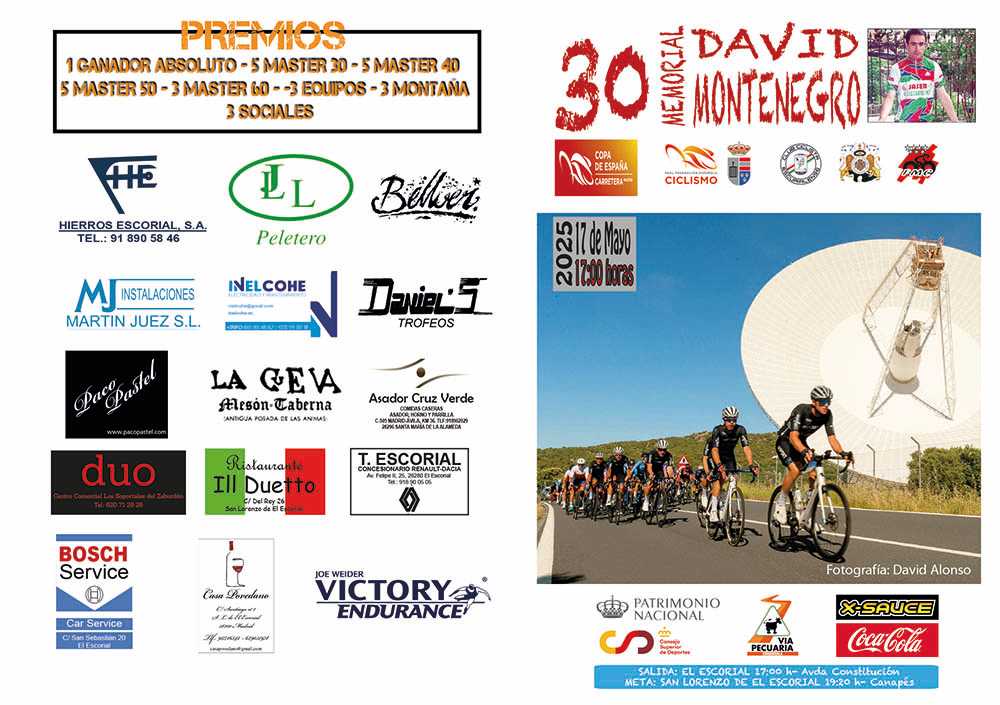 EL MEMORIAL DAVID MONTENEGRO CUMPLE 3 DECADAS DE CICLISMO EN SAN LORENZO DE EL ESCORIAL