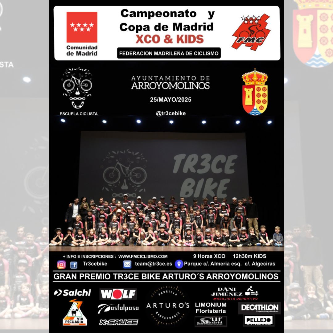 CUENTA ATRÁS PARA EL CAMPEONATO Y COPA DE MADRID XCO Y KIDS EN ARROYOMOLINOS