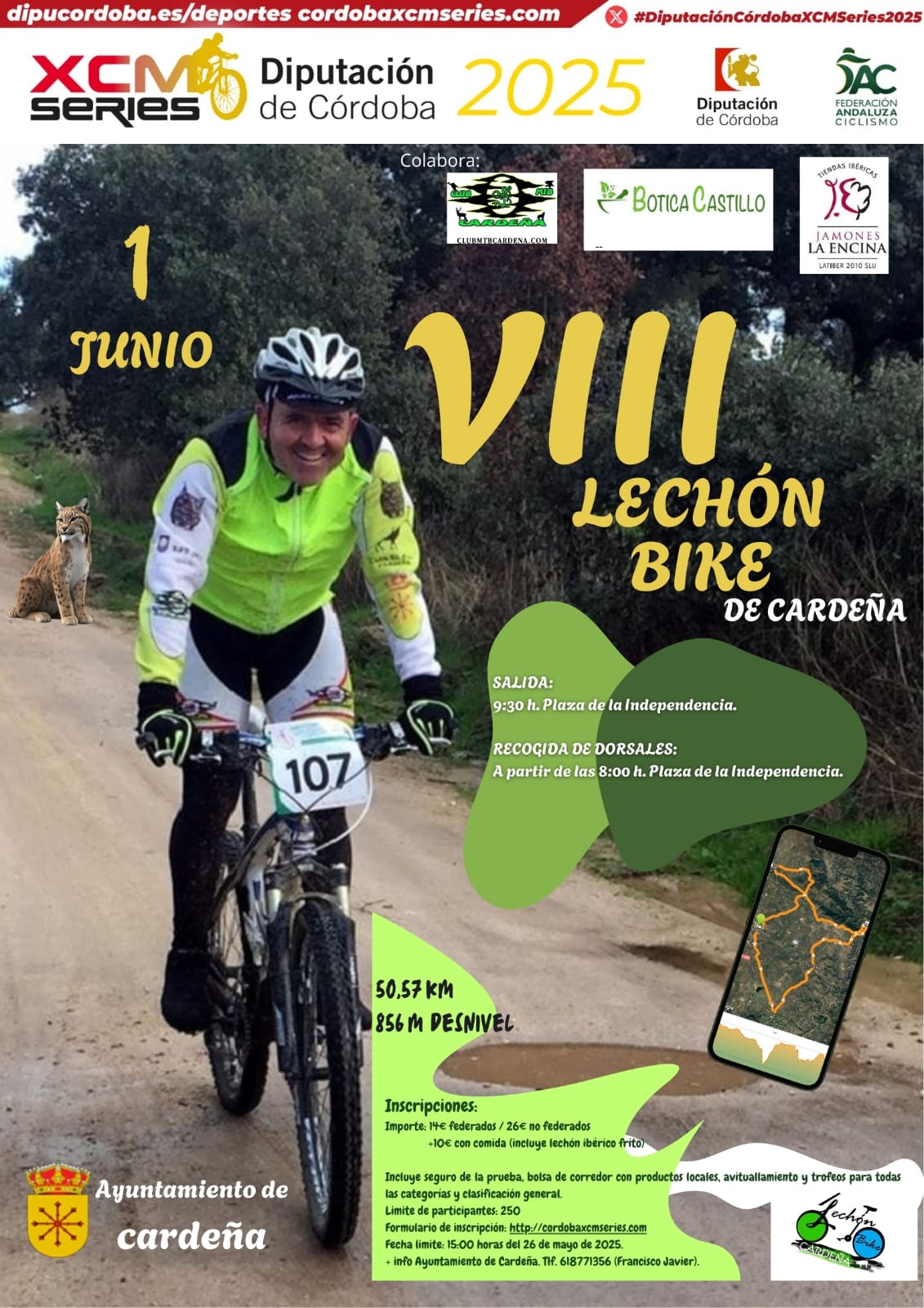 Cardeña abrirá el mes de junio para las ‘DiputaciónCórdoba XCM Series 2025’