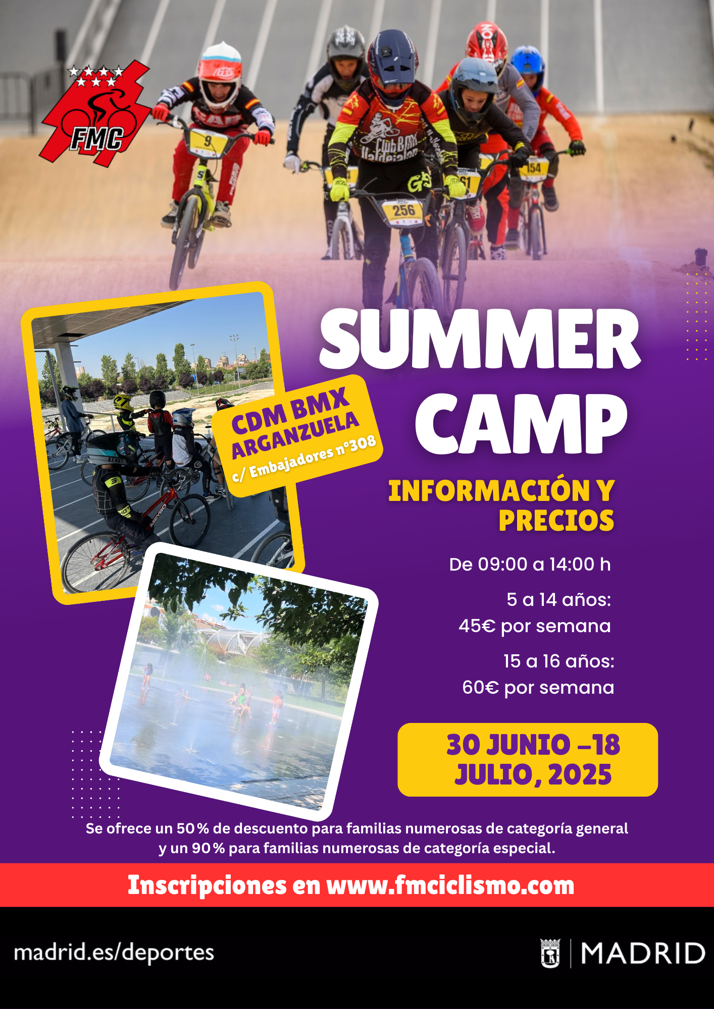 NUEVA EDICIÓN DEL CAMPAMENTO DE VERANO DE BMX EN ARGANZUELA