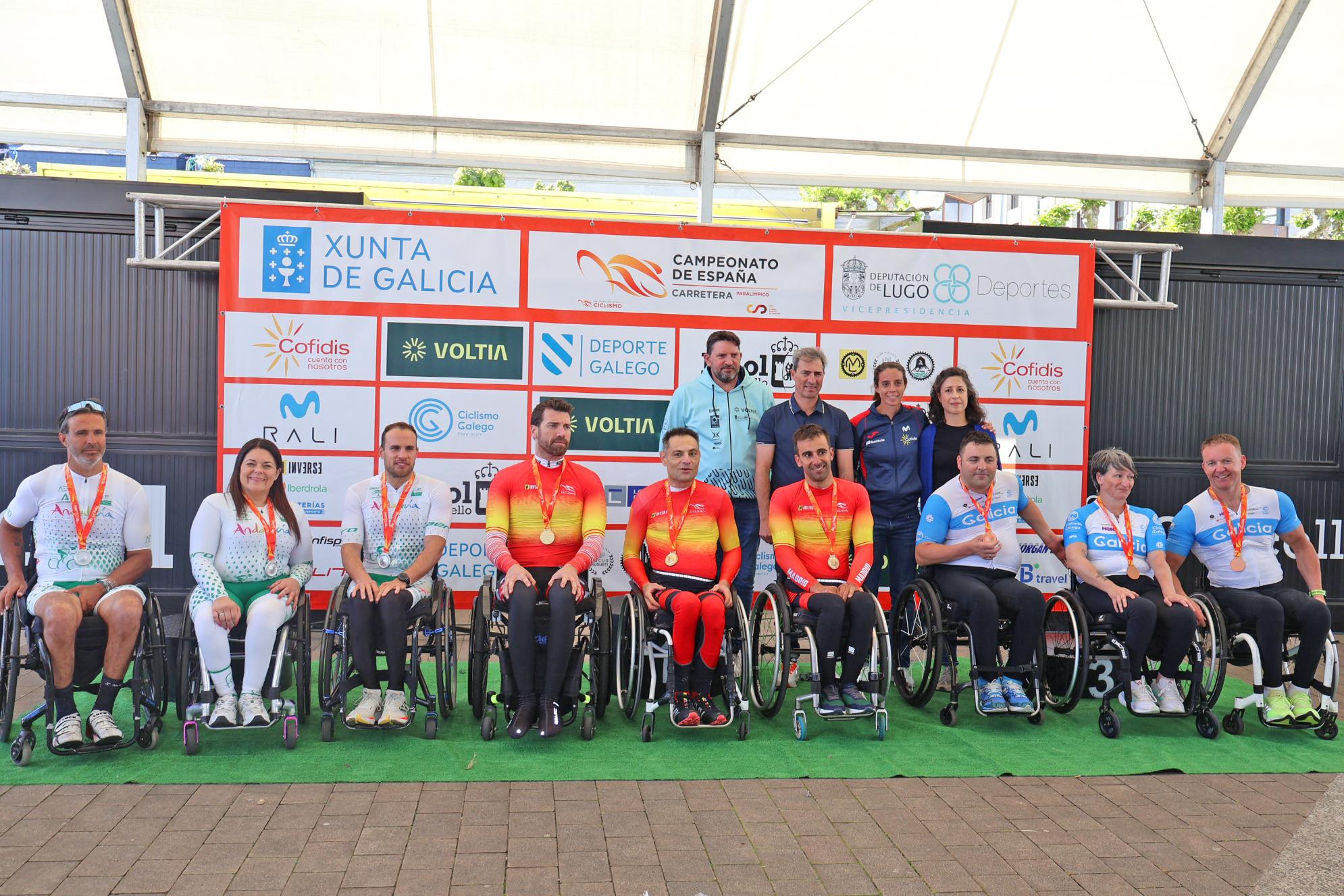 O ciclismo paralímpico galego cólgase once medallas no Campionato de España de Friol