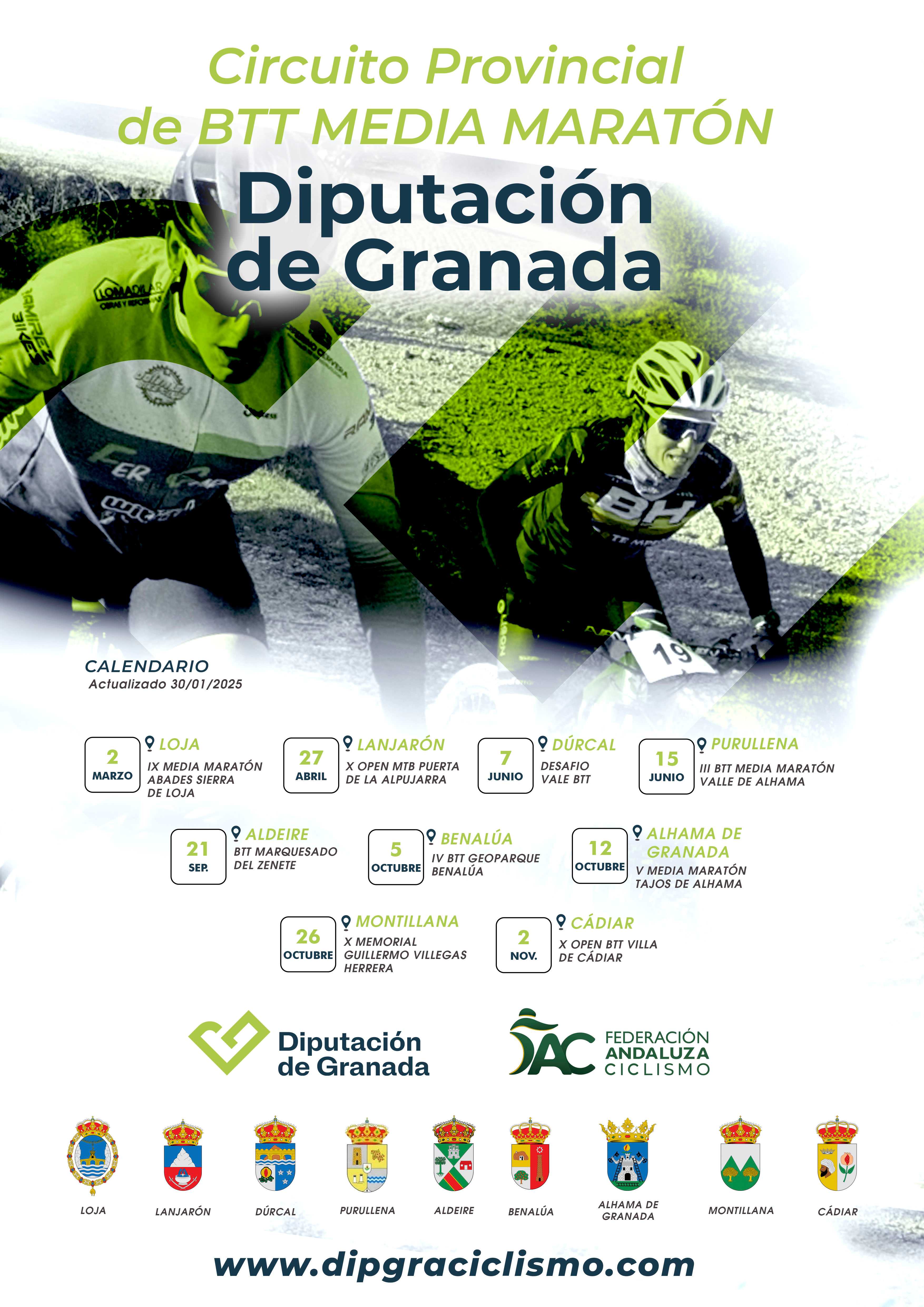 El ‘Desafio Vale’ retomará el Circuito Provincial BTT Media Maratón Diputación de Granada 2025