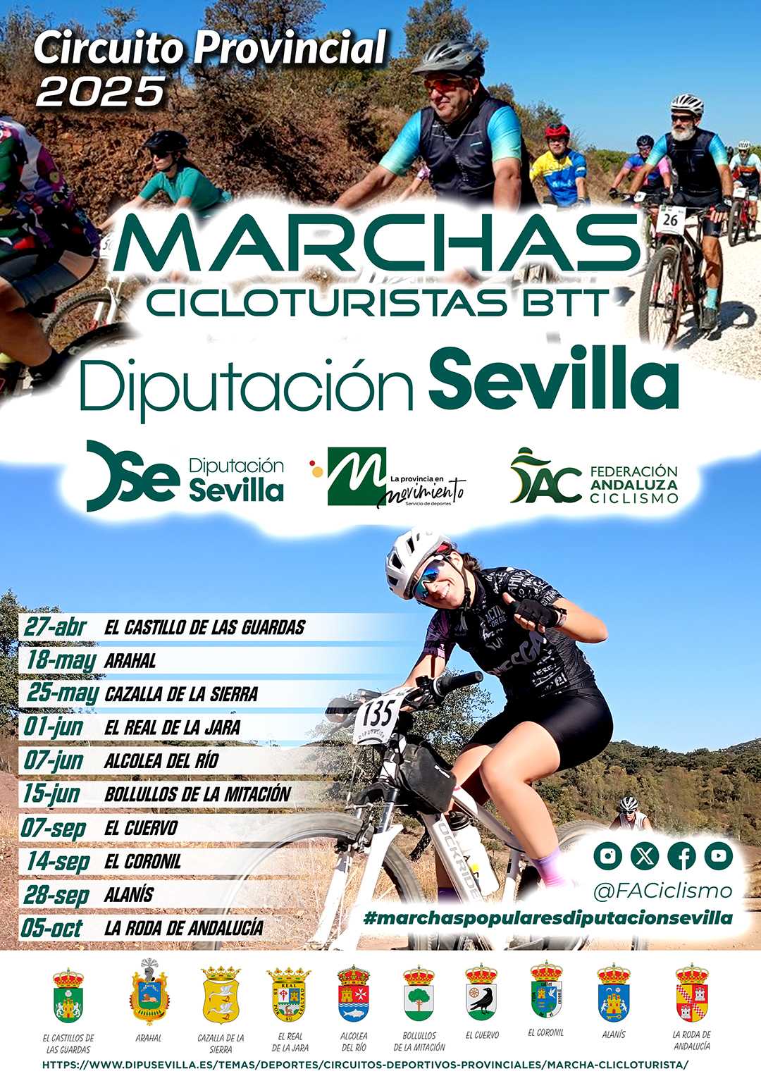 La Marcha Cicloturista de Alcolea del Río tomará el testigo en el Circuito Diputación Sevilla