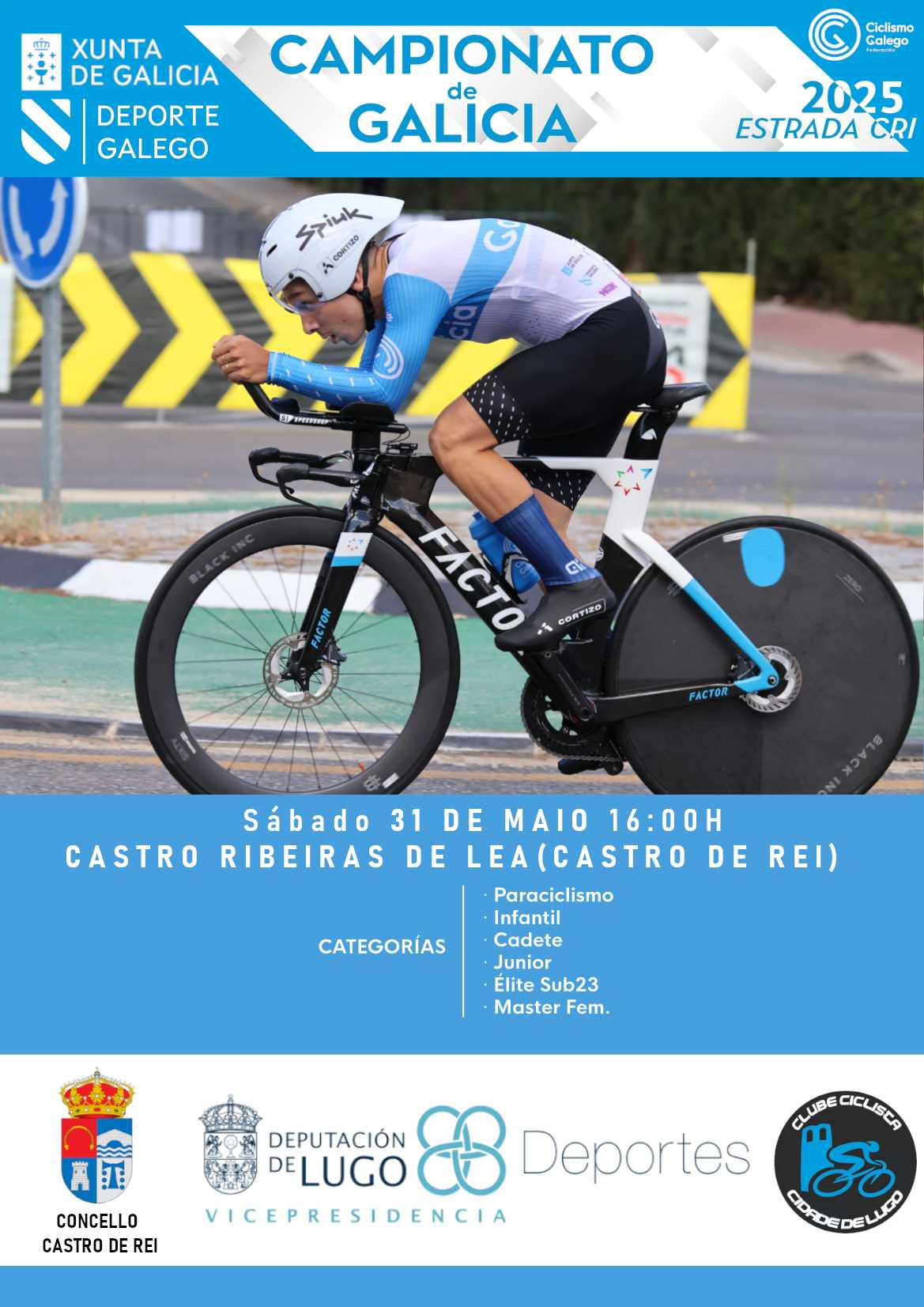 Segue en directo os tempos do Campionato de Galicia CRI 2025