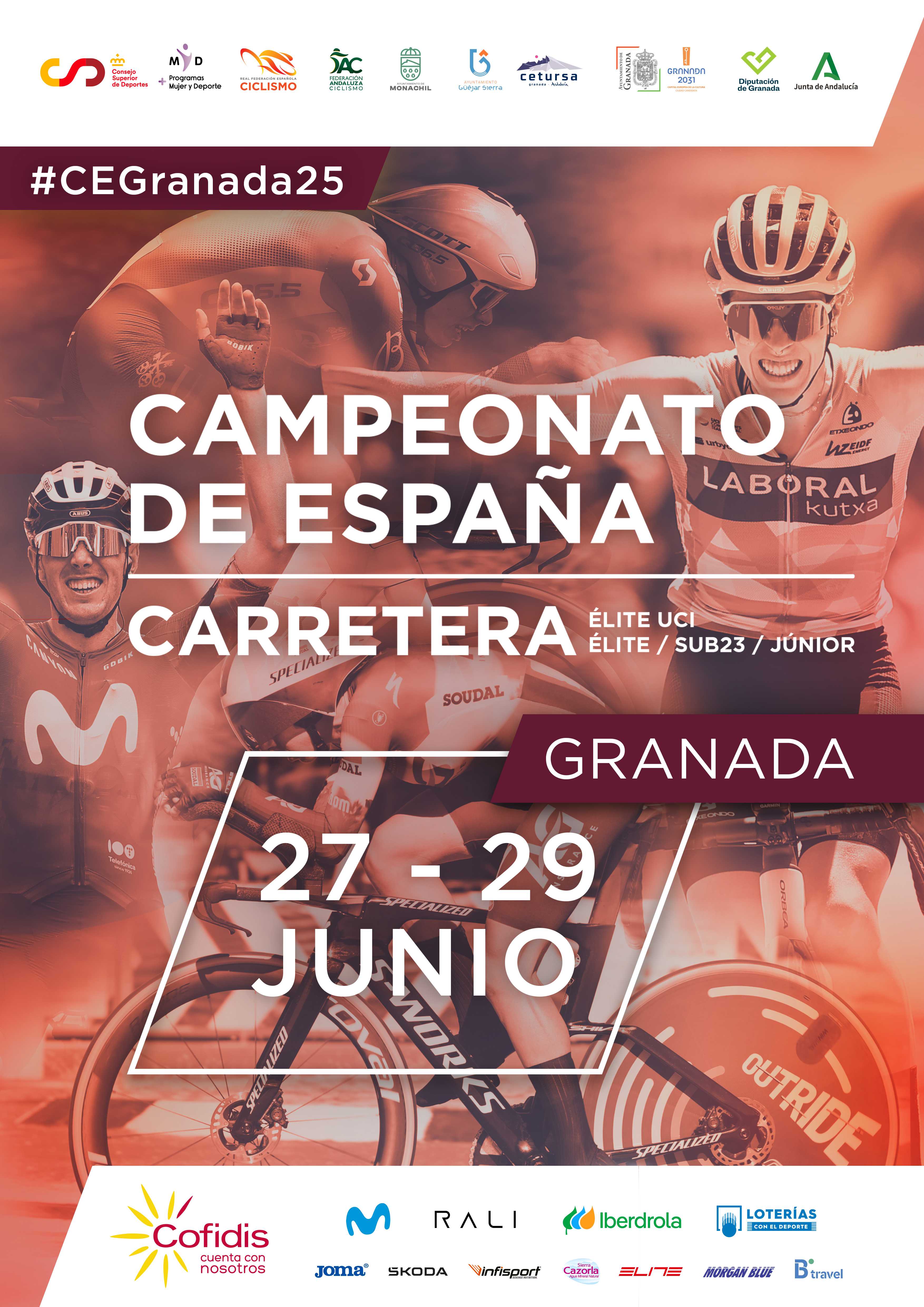 Granada acogerá unos exigentes Campeonatos de España Élite, sub23 y júnior de ciclismo en carretera