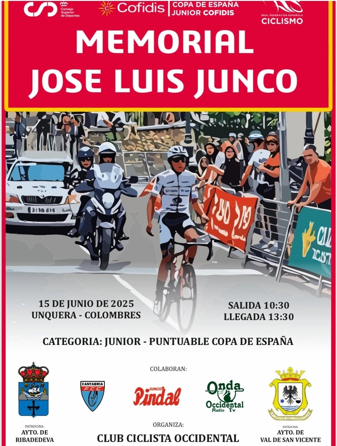 El Memorial Jose Luis Junco, prueba puntuable para la Copa de España Junior, se disputa el domingo entre Unquera y Colombres.