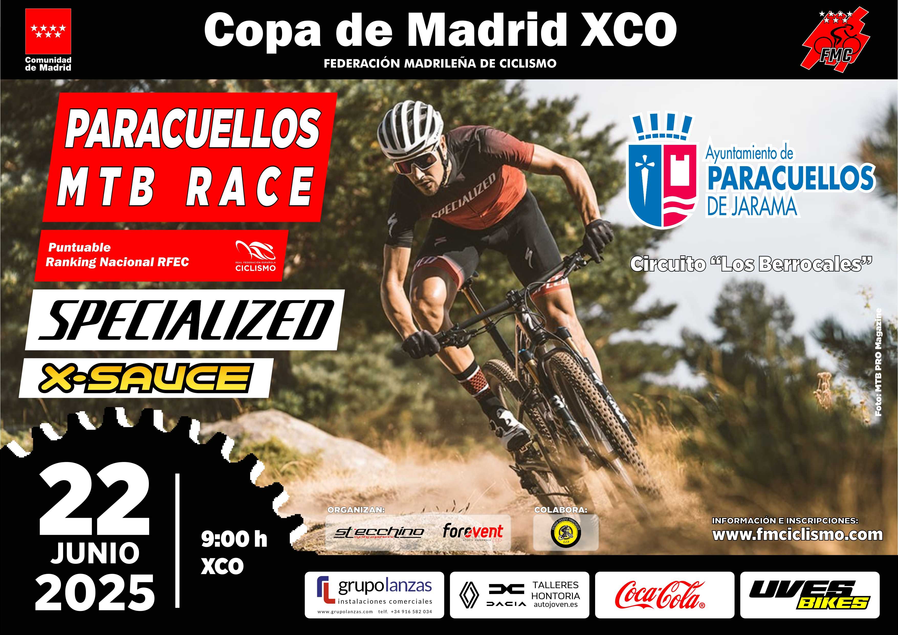 PRESENTADA LA GRAN FINAL DE COPA COMUNIDAD DE MADRID DE BTT XCO: PARACUELLOS MTB RACE