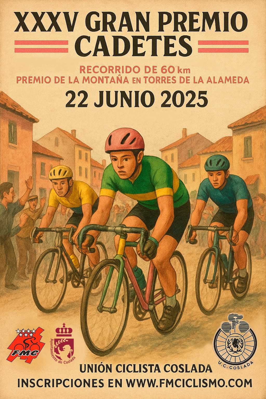 XXXV GRAN PREMIO CADETES: LA EMOCIÓN DEL CICLISMO VUELVE A COSLADA EL 22 DE JUNIO