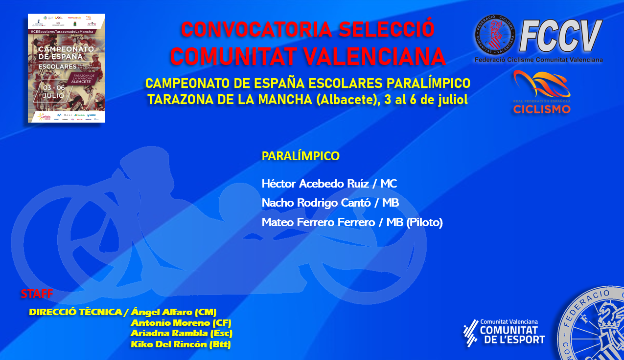 Convocatoria para el Campeonato de España Escolar