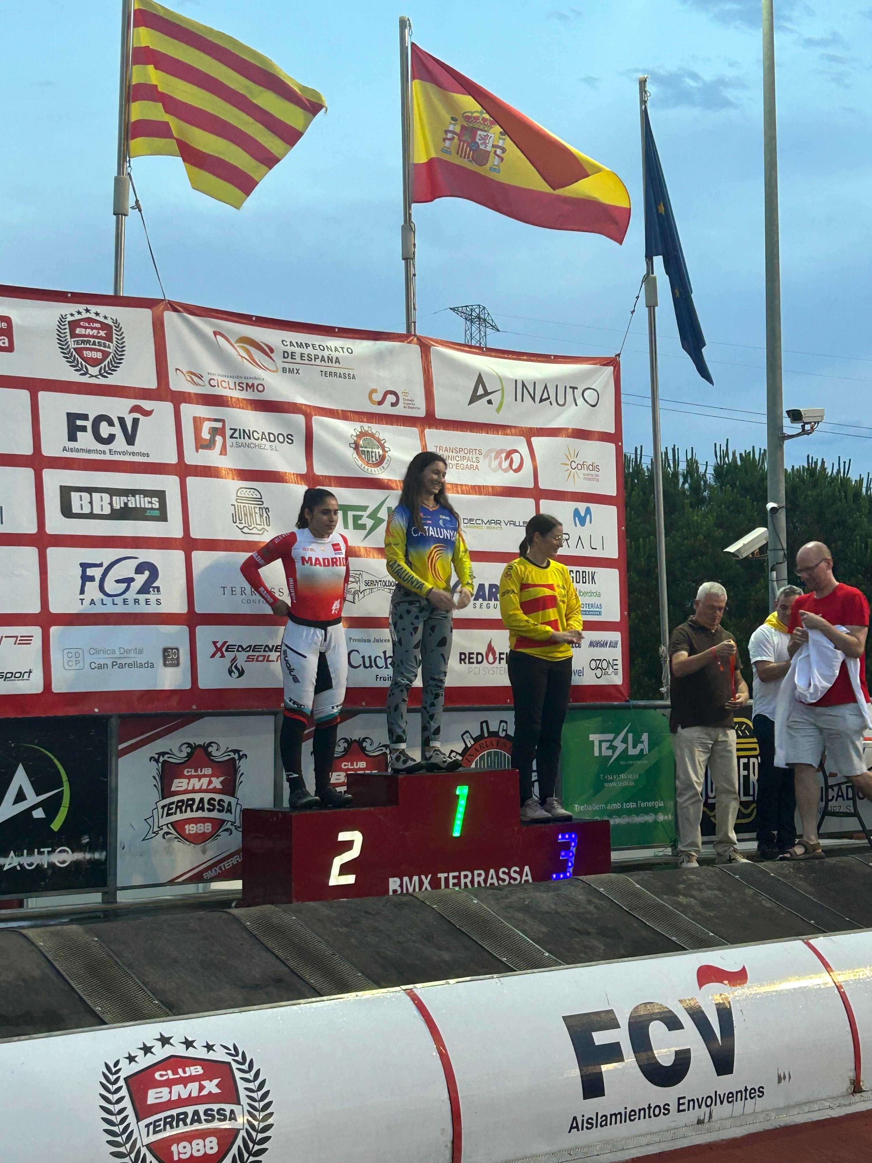 Marc Román y Mariona Calvis se proclaman campeones de España de BMX Racing en Terrassa