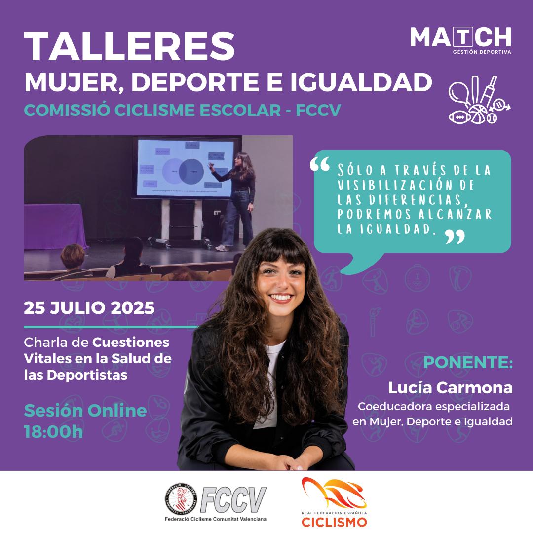 Taller online sobre mujer, deporte e igualdad con Lucía Carmona
