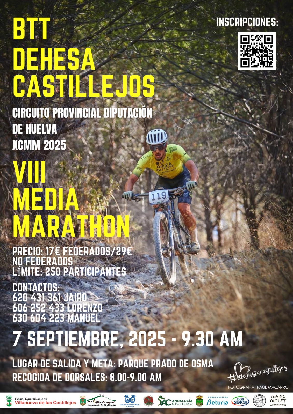 El Circuito Diputación Huelva BTT Media Maratón 2025 regresa en la Dehesa de Castillejos