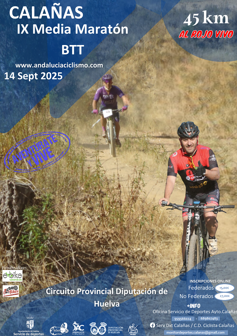 Decisiva cita en Calañas para el Circuito Diputación Huelva BTT Media Maratón 2025