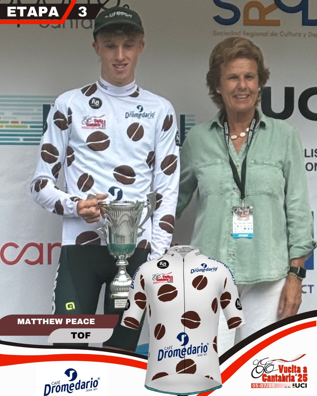Aitor Martínez vuela en la Subida a La Atalaya y Matthew Peace conquista la Vuelta a Cantabria Junior UCI 2025