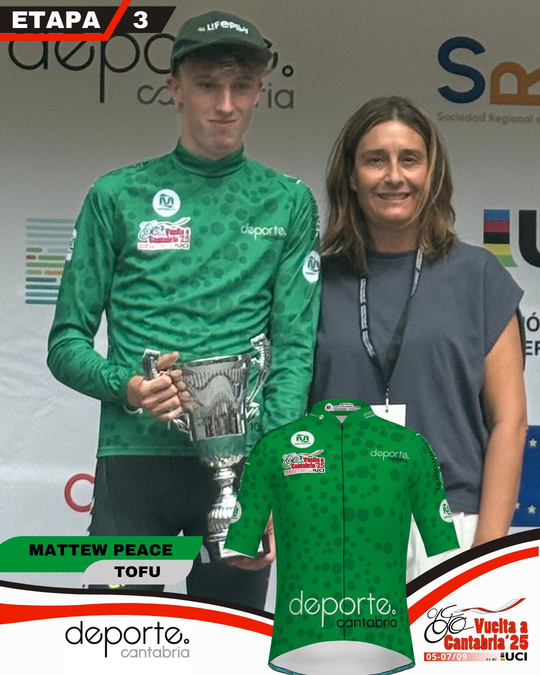 Aitor Martínez vuela en la Subida a La Atalaya y Matthew Peace conquista la Vuelta a Cantabria Junior UCI 2025