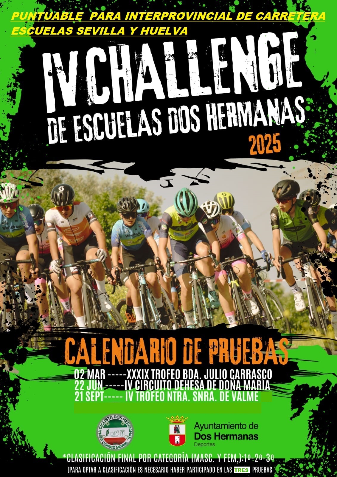 Dos Hermanas cerrará un brillante Circuito Interprovincial Sevilla y Huelva de Carretera Escuelas 2025