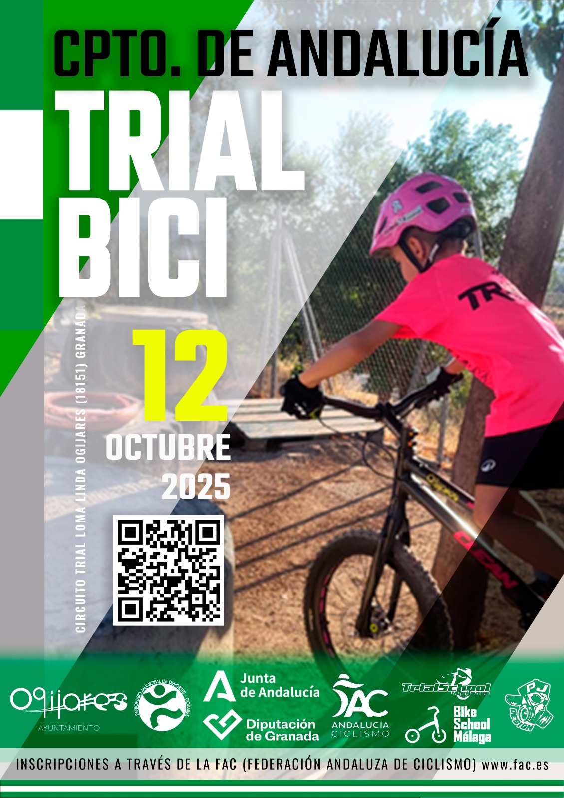 Ogíjares nombrará a los campeones andaluces de Trialbici