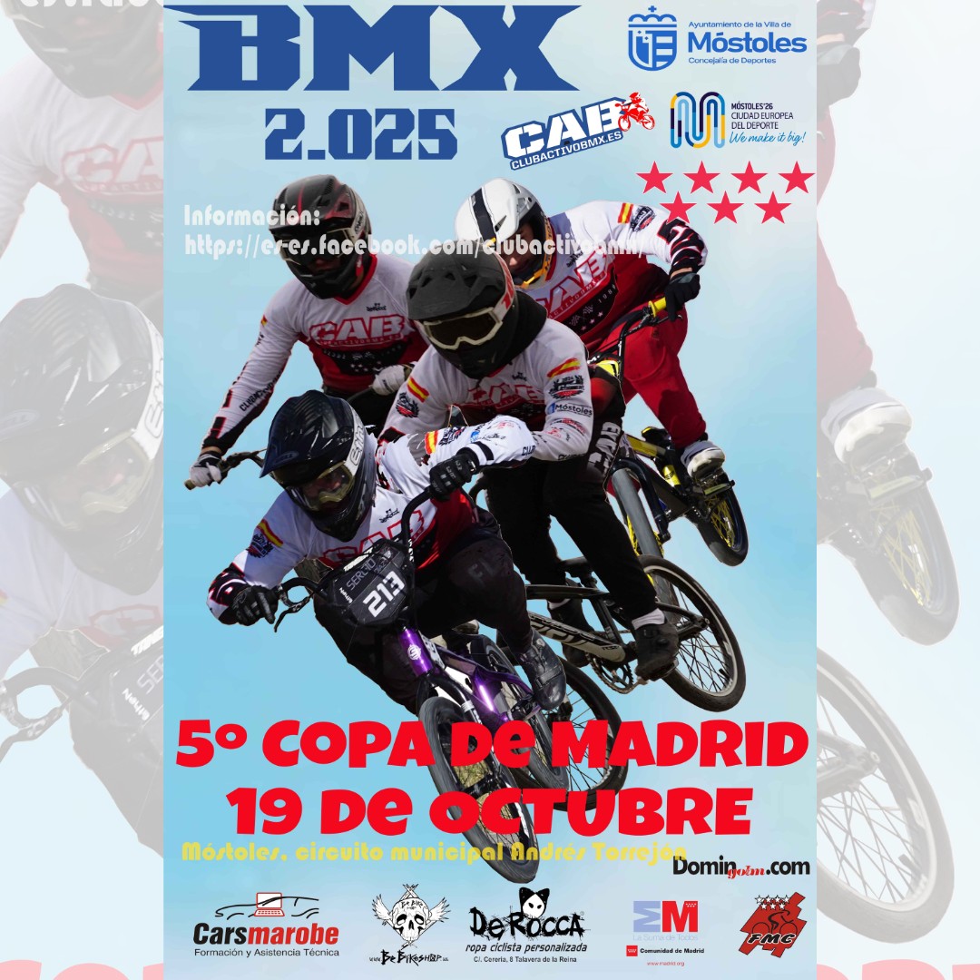 Móstoles acogerá la 5ª prueba de la Copa de Madrid de BMX 2025