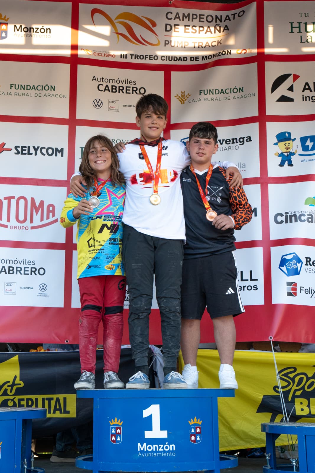 Sergio Veiga y Alba Fernández se visten en Monzón como nuevos campeones de España de Pump Track