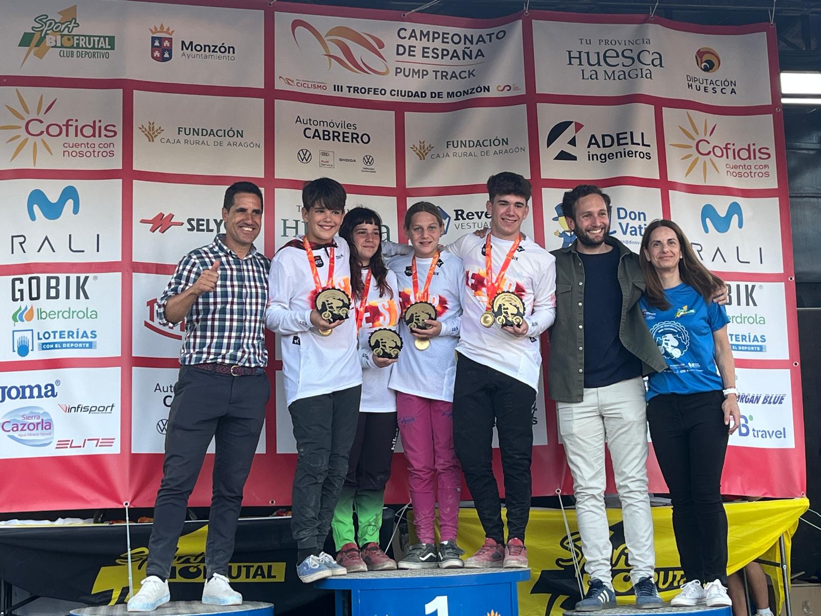 Monzón viste a los nuevos campeones de España de PumpTrack 2025