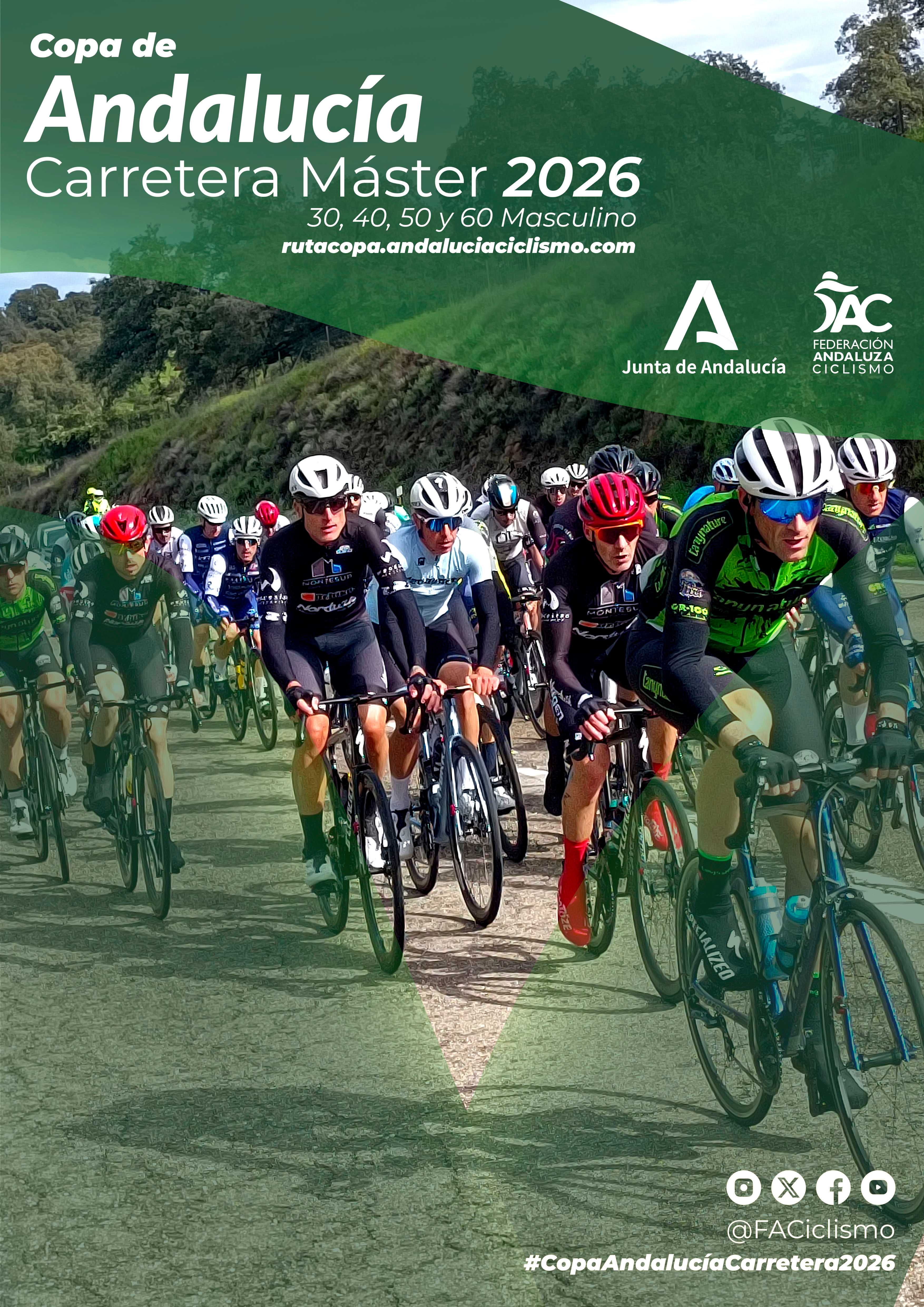 Fechas de la Copa Andalucía de Carretera Máster Masculina 2026